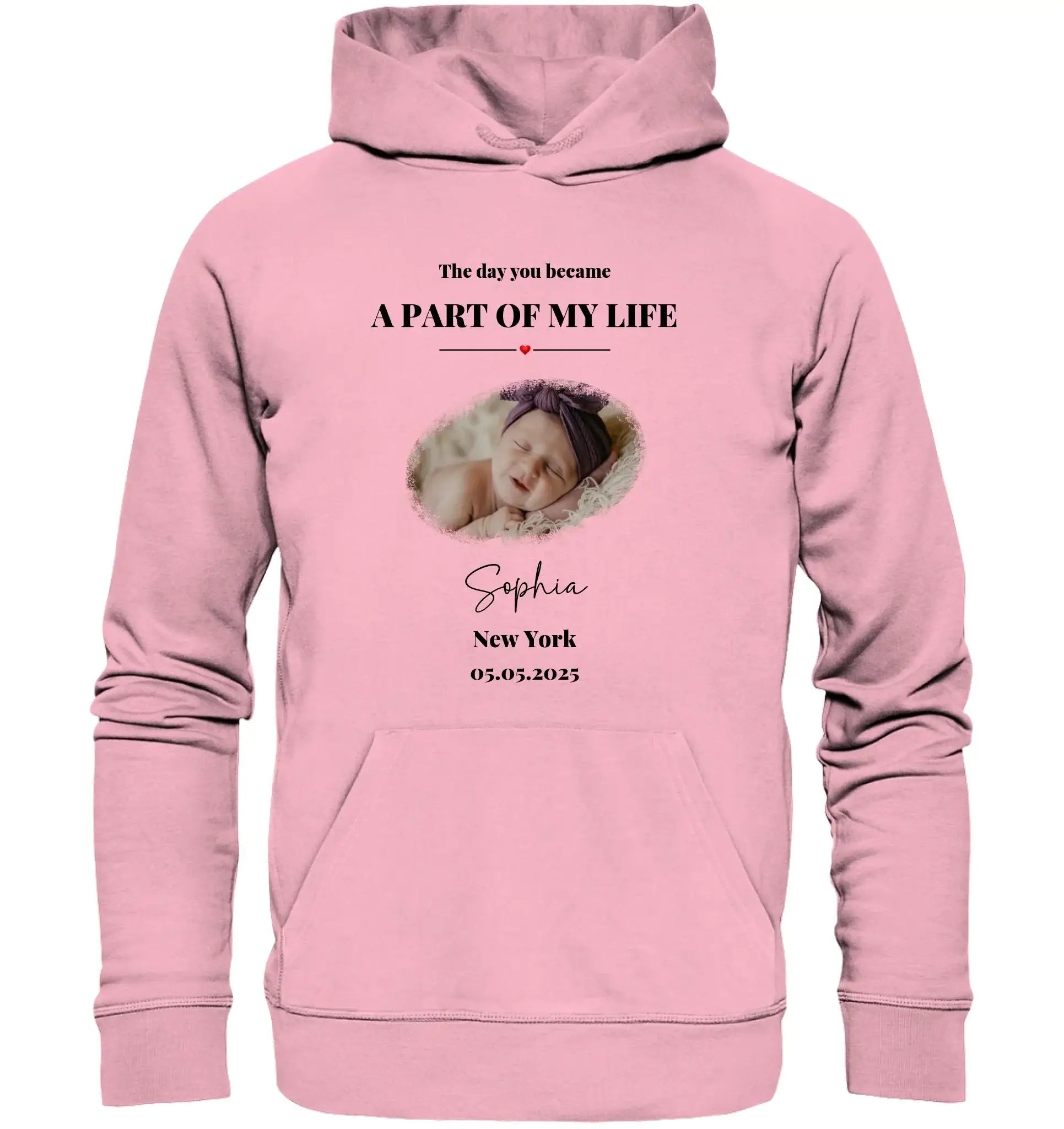 Splash Mid • mehrere Artikel • ’Statement-Collection’ • Wunschtext • Mein Fotomotiv - Unisex Hoodie • Bio Premium Plus