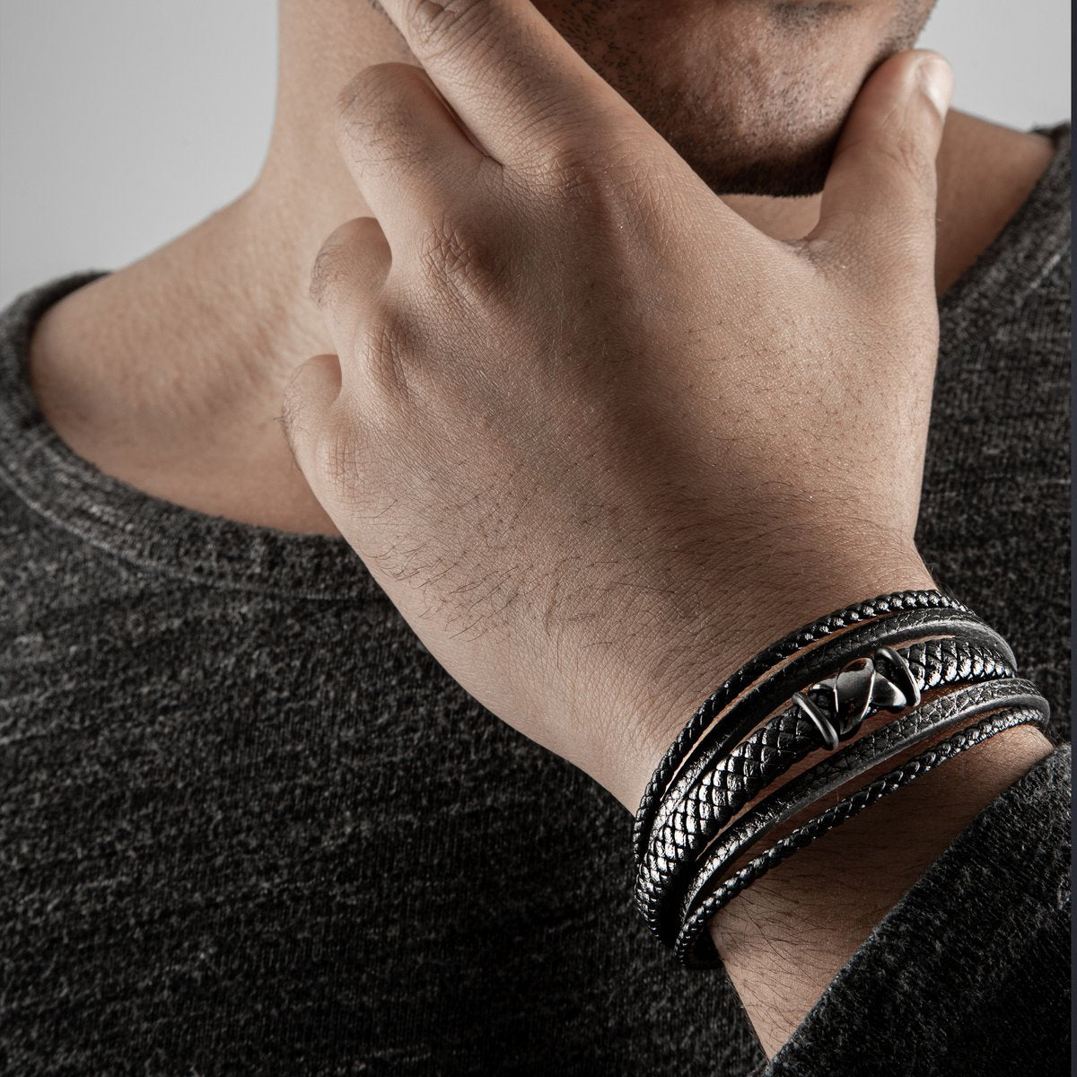 Lederarmband "Flake"