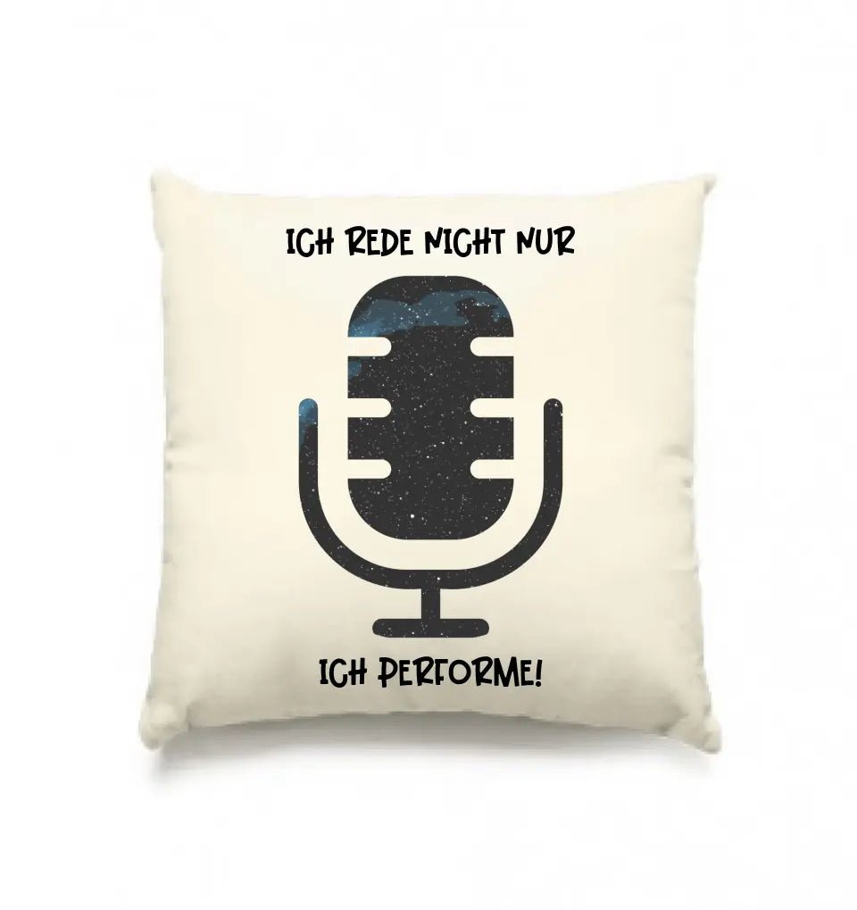 Echte Sternkarte als Mikrofon + Text • Kissen 40x40 cm • personalisiert