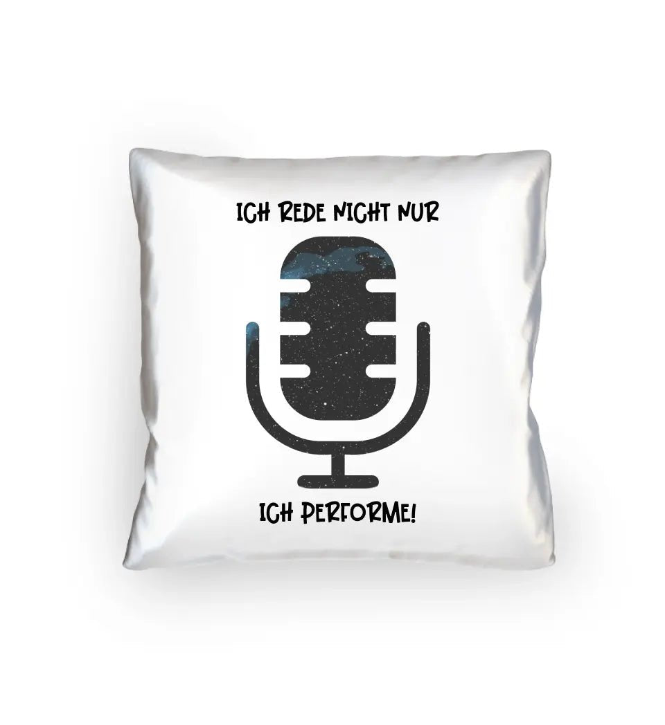 Echte Sternkarte als Mikrofon + Text • Kissen 40x40 cm • personalisiert