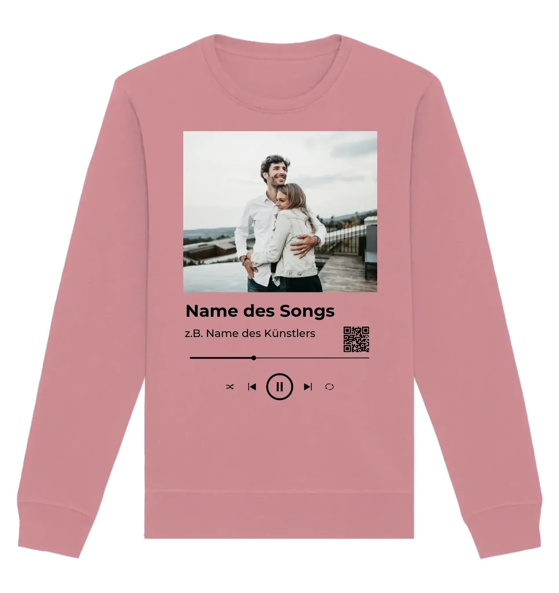 Spotify-Fotomotiv • mehrere Artikel • ’Statement-Collection’ • Wunschtext • Mein Fotomotiv - Unisex Sweatshirt • Bio