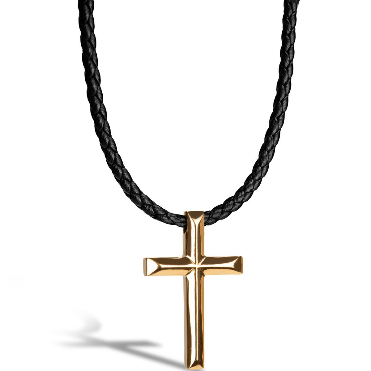 Lederhalskette „Kreuz“