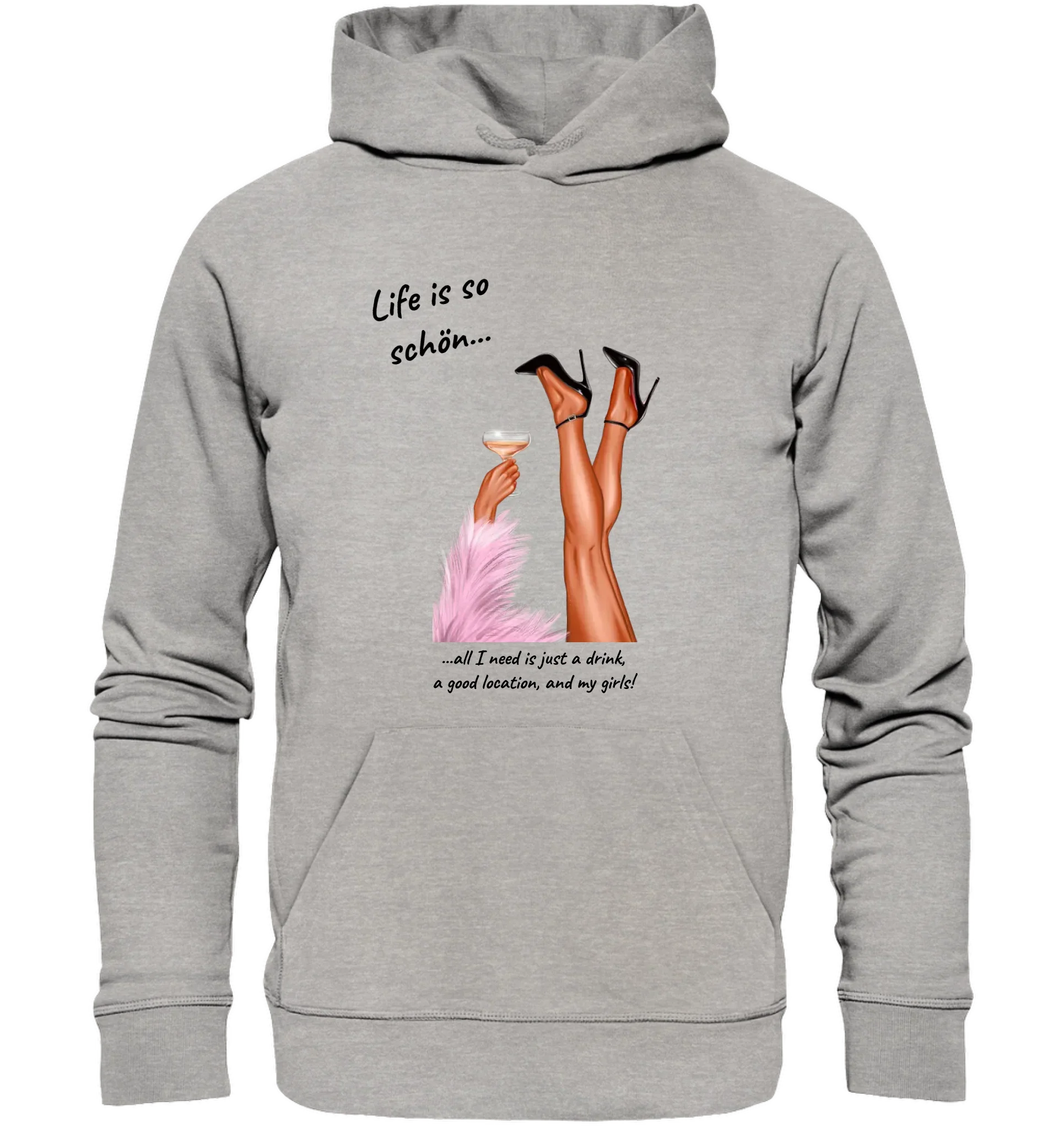Ladies: Party-Beine • mehrere Artikel • ’Statement-Collection’ • Wunschtext • personalisierte Figuren - Unisex Hoodie
