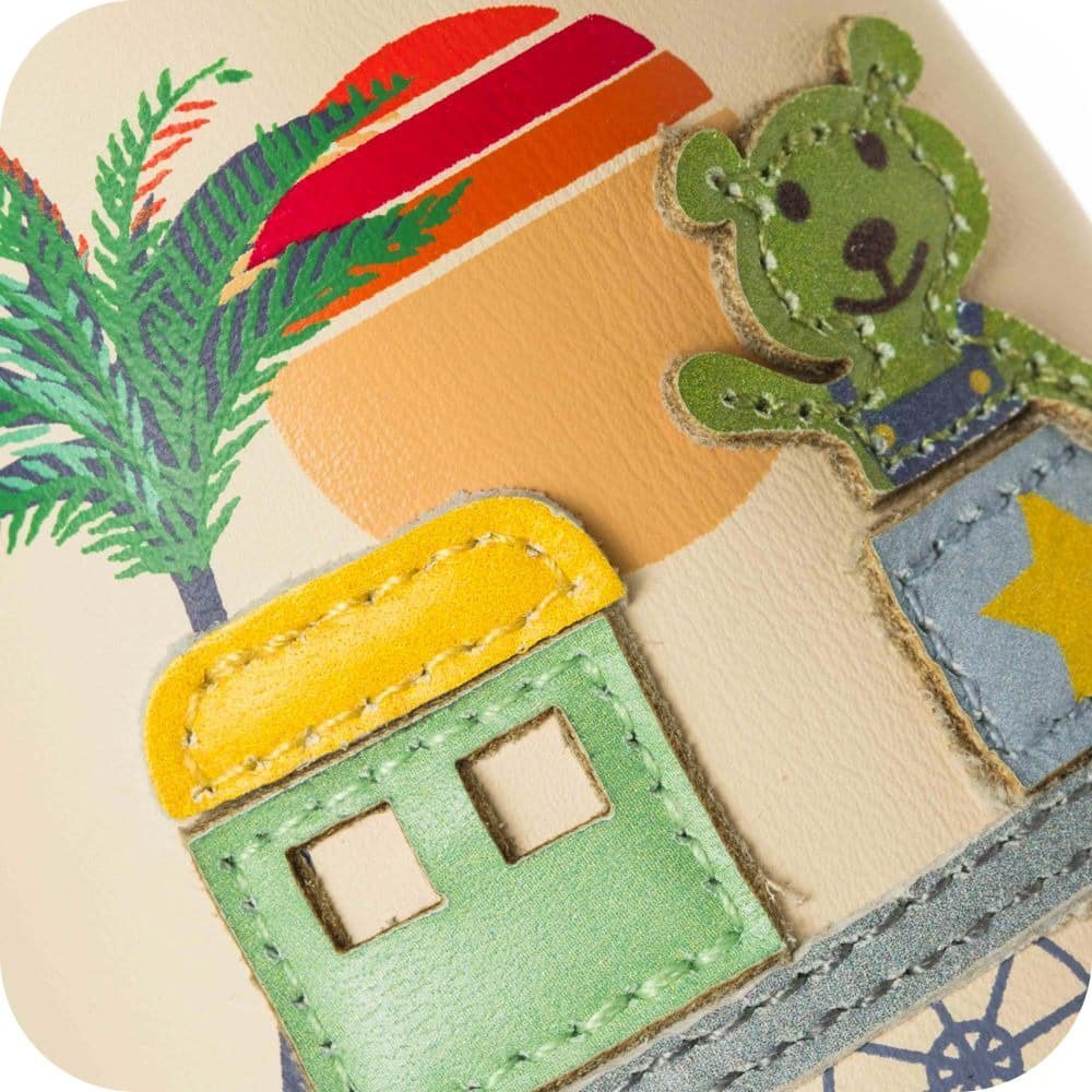 Babyhausschuhe aus weichem Leder Petit Train