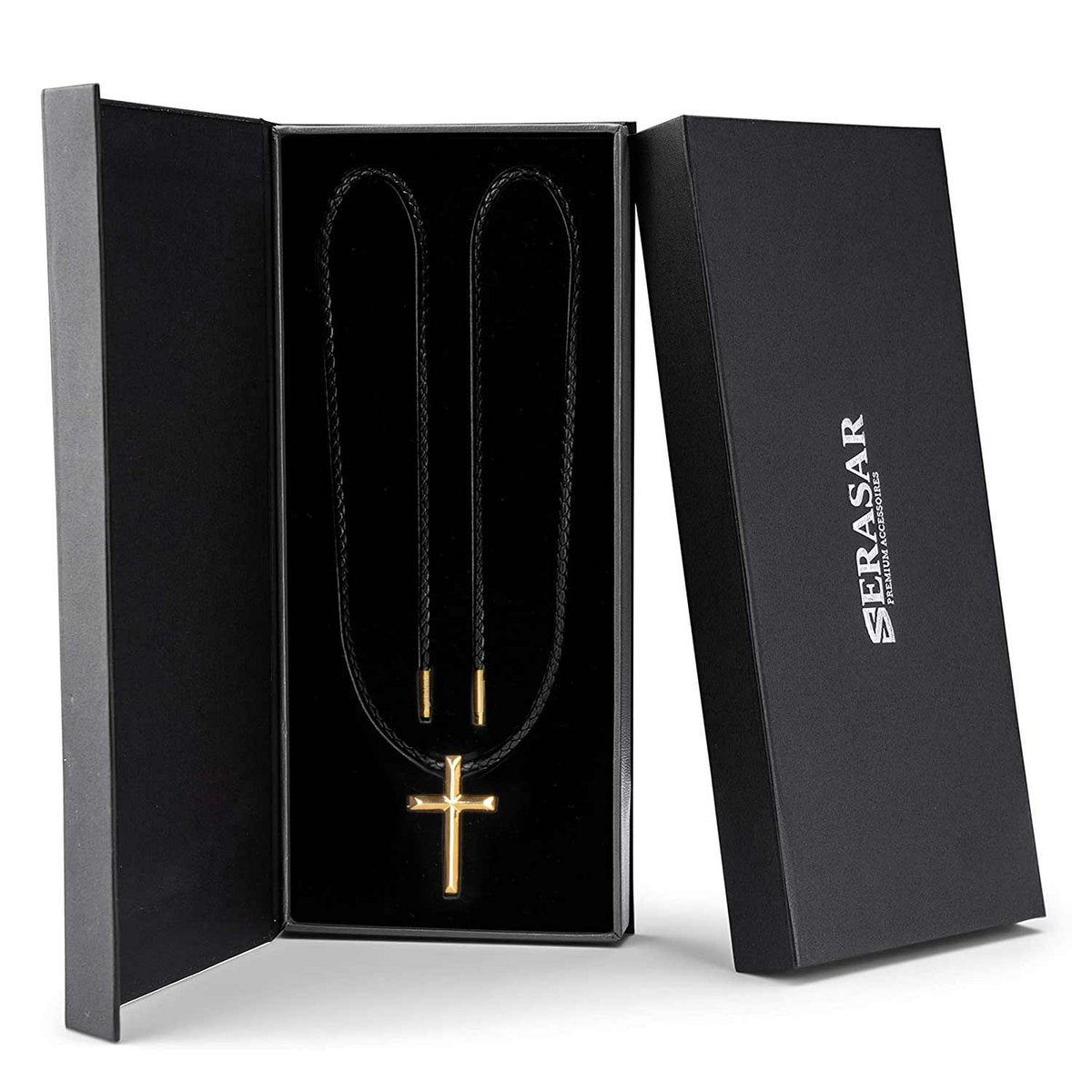 Lederhalskette „Kreuz“