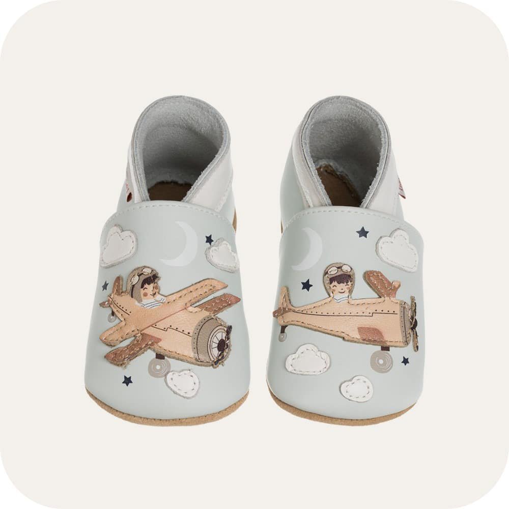 Aviator-Babyhausschuhe aus weichem Leder