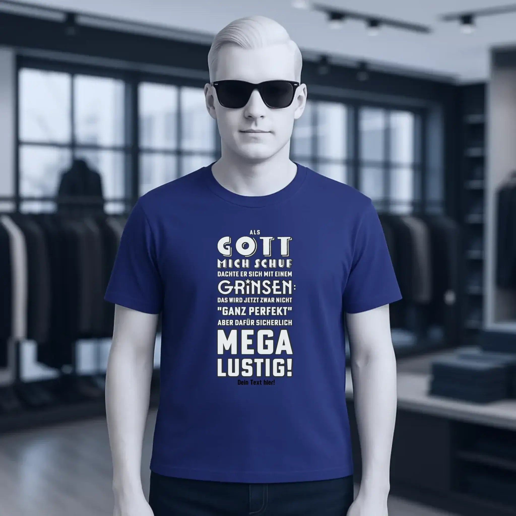 Als Gott mich schuf • Unisex Premium T-Shirt XS-5XL aus Bio-Baumwolle für Damen & Herren • Exklusivdesign • personalisiert