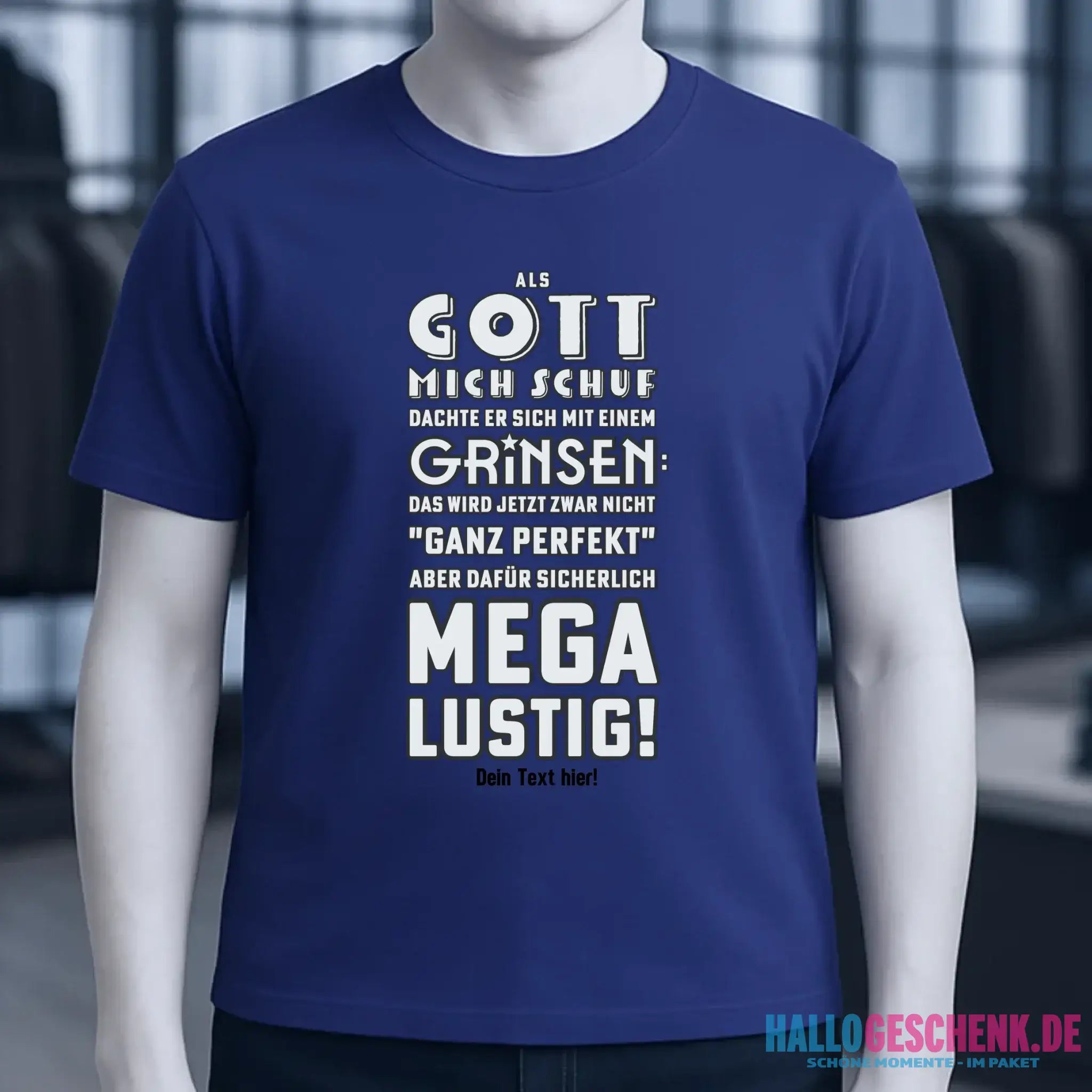 Als Gott mich schuf • Unisex Premium T-Shirt XS-5XL aus Bio-Baumwolle für Damen & Herren • Exklusivdesign • personalisiert