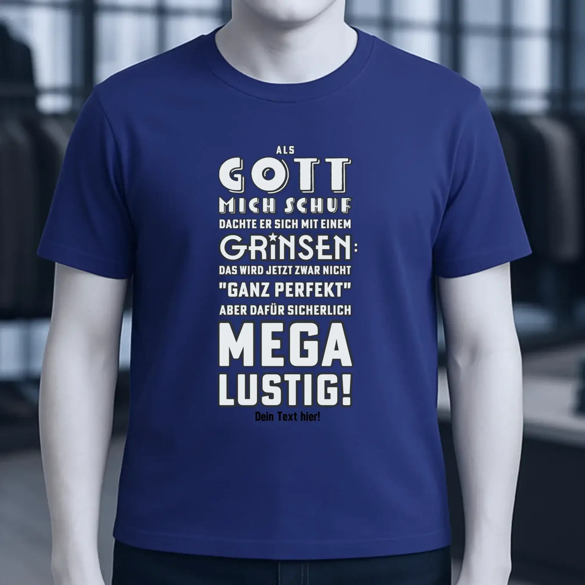 Als Gott mich schuf • Unisex Premium T-Shirt XS-5XL aus Bio-Baumwolle für Damen & Herren • Exklusivdesign • personalisiert