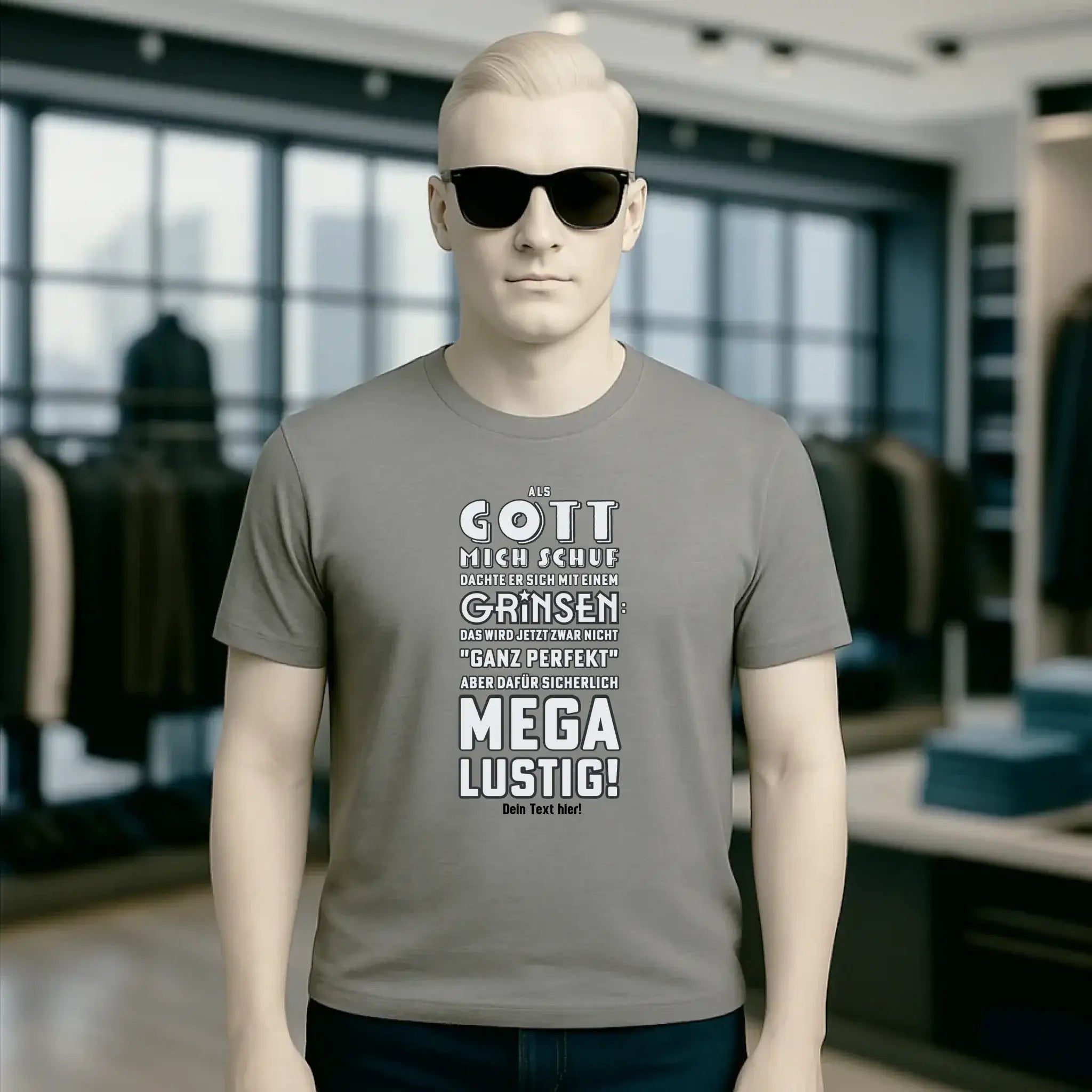 Als Gott mich schuf • Unisex Premium T-Shirt XS-5XL aus Bio-Baumwolle für Damen & Herren • Exklusivdesign • personalisiert