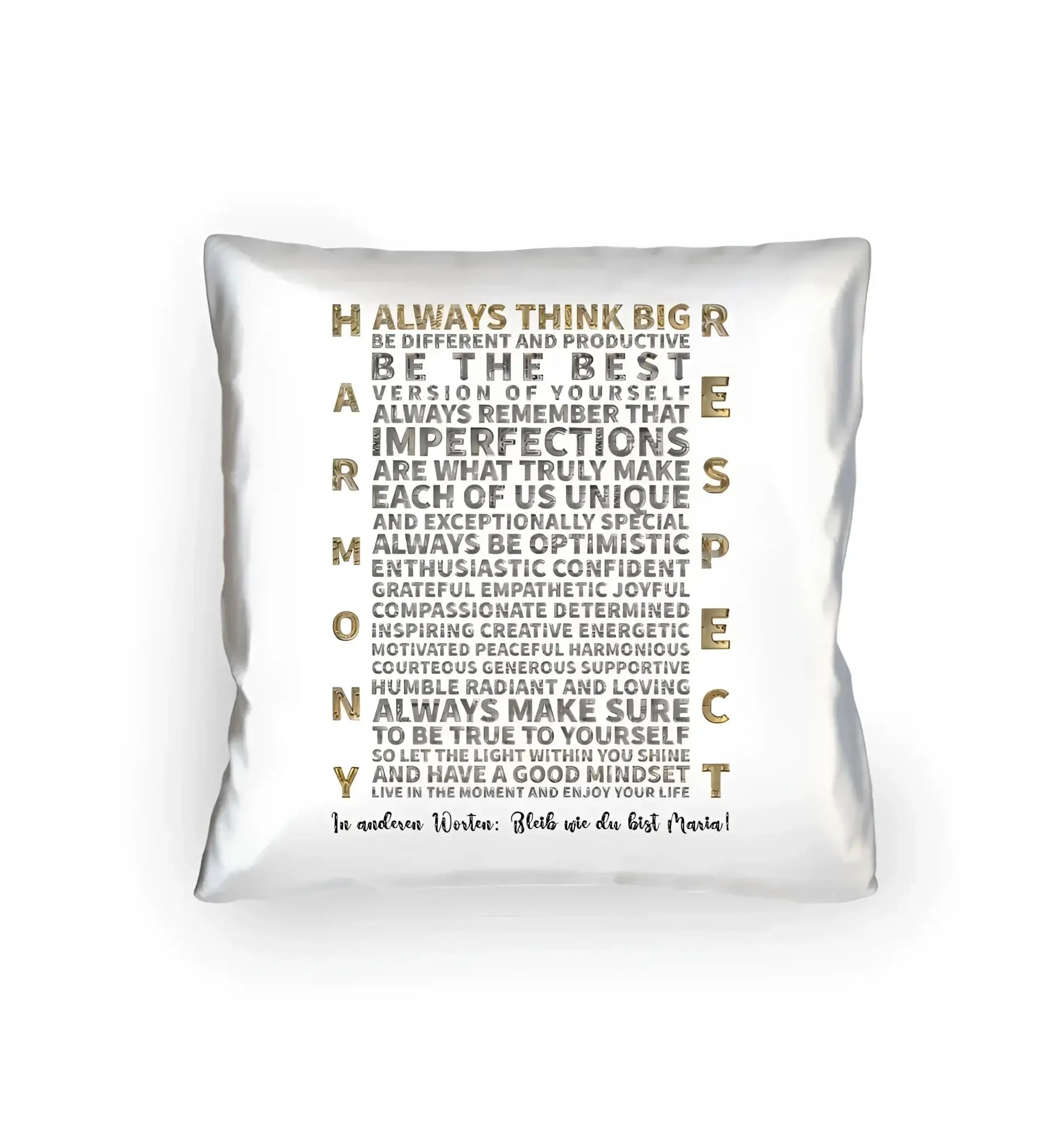 Always inspire • Kissen 40x40 cm • Exklusivdesign • personalisiert