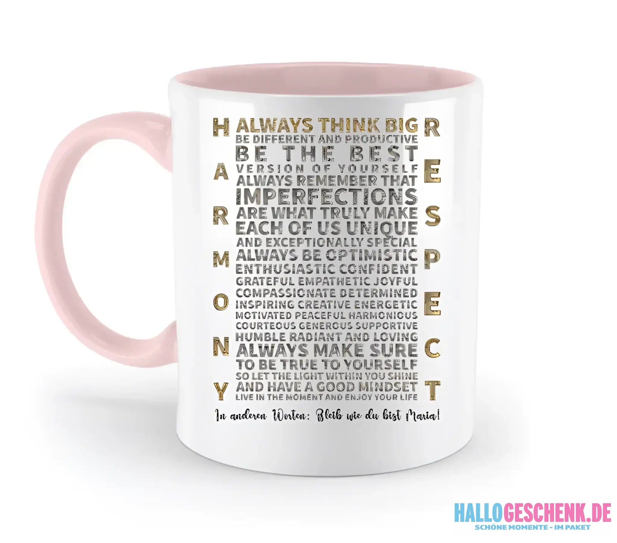 Always inspire • zweifarbige Tasse • Exklusivdesign • personalisiert