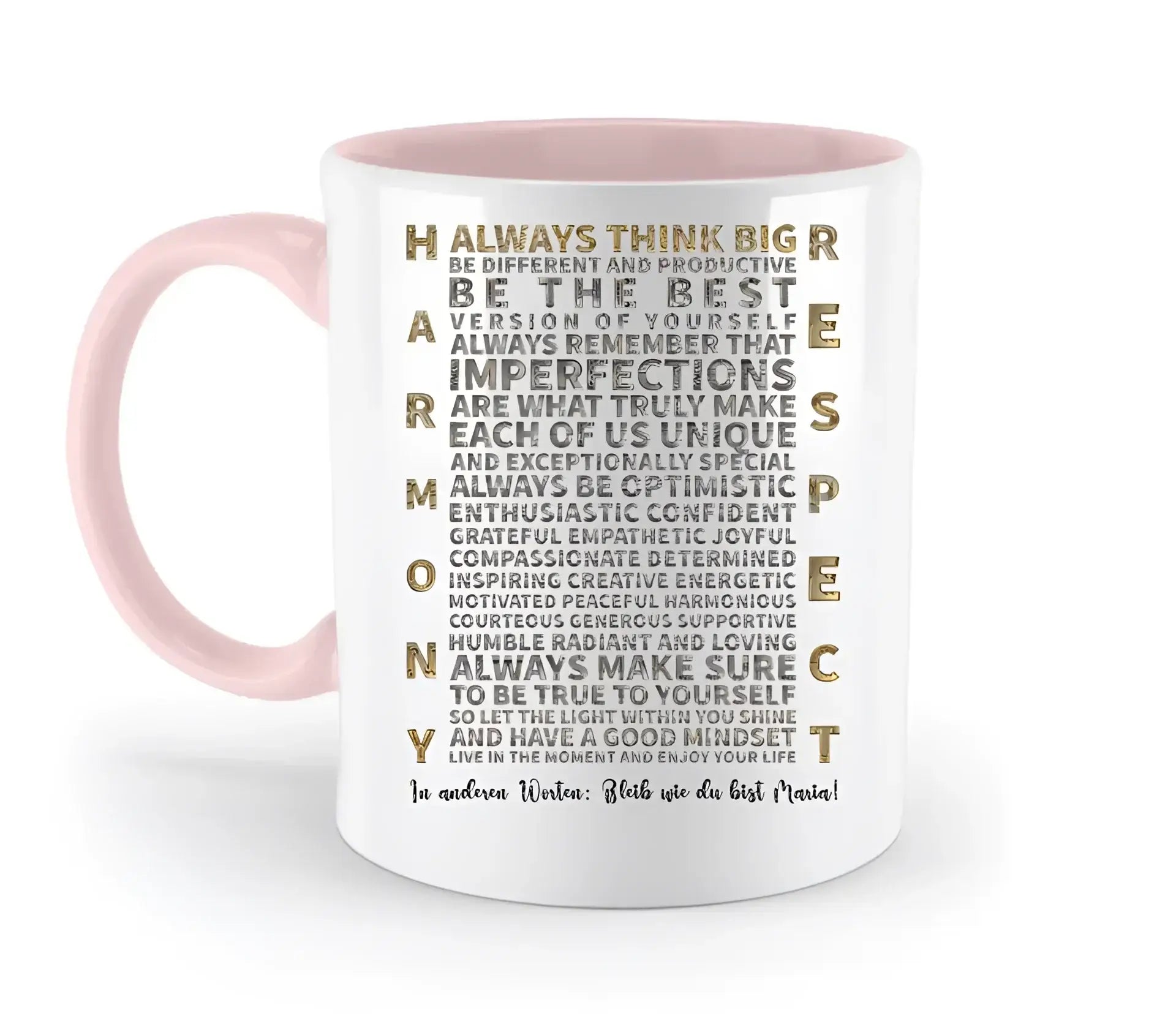 Always inspire • zweifarbige Tasse • Exklusivdesign • personalisiert