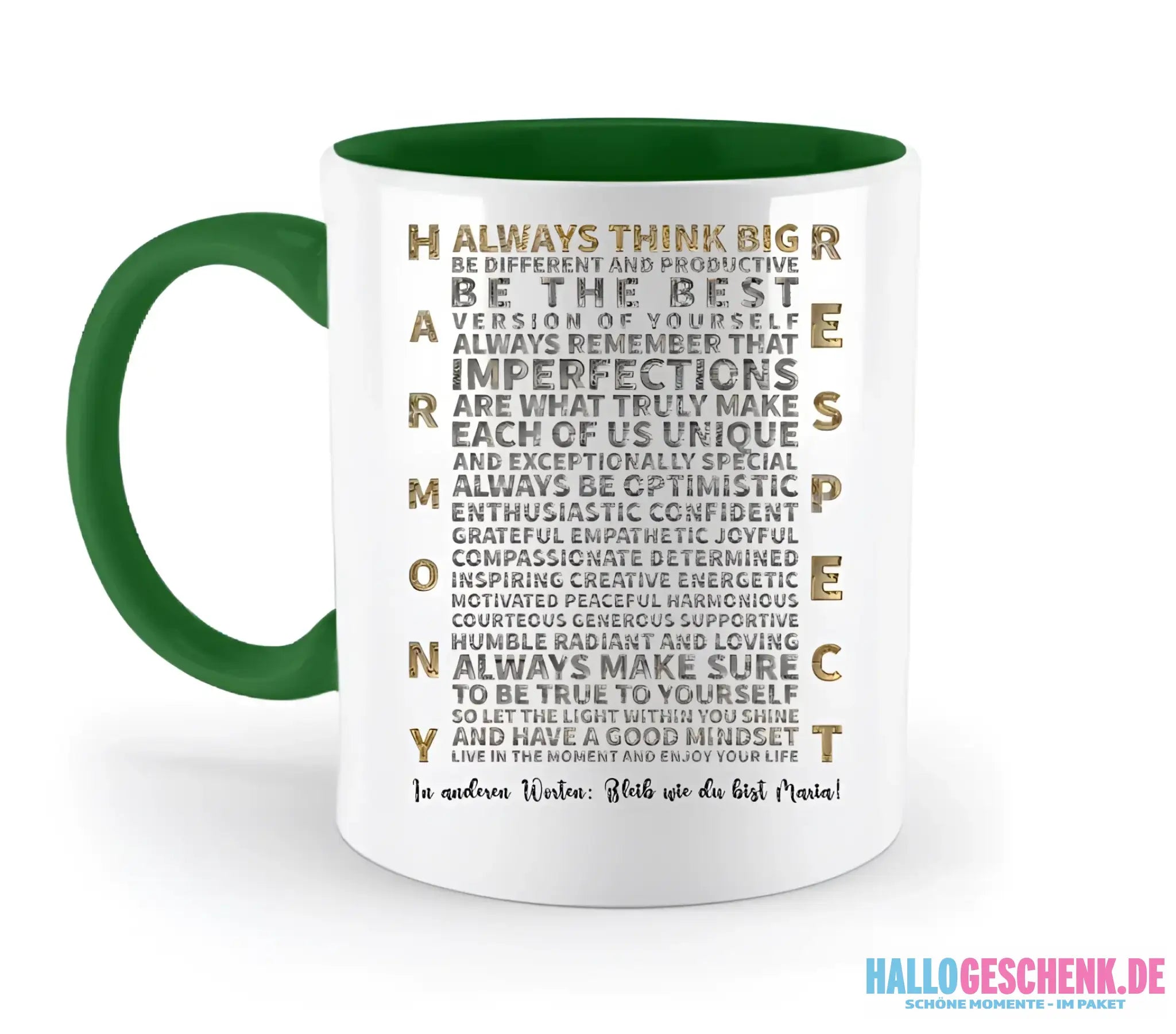 Always inspire • zweifarbige Tasse • Exklusivdesign • personalisiert