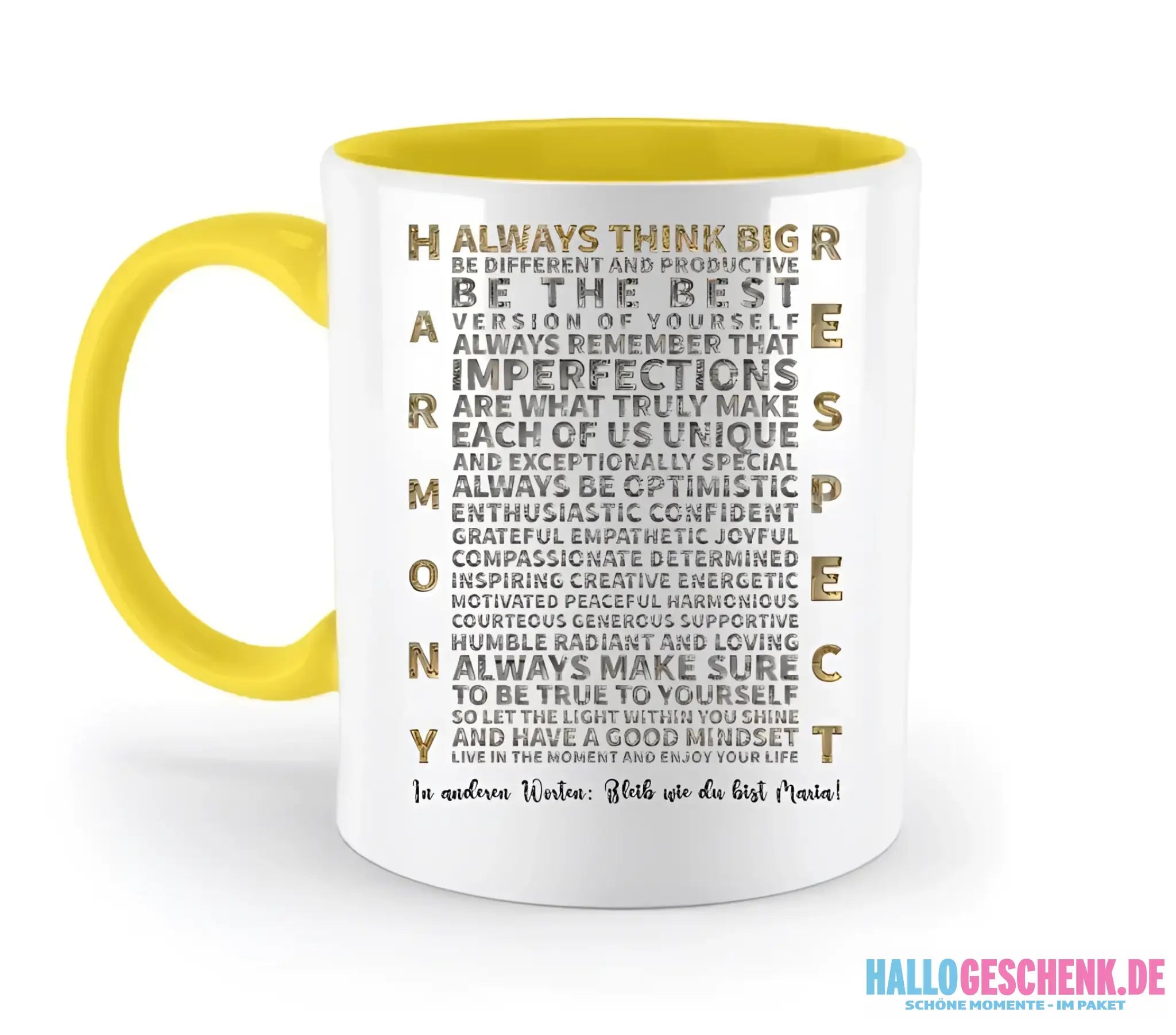 Always inspire • zweifarbige Tasse • Exklusivdesign • personalisiert