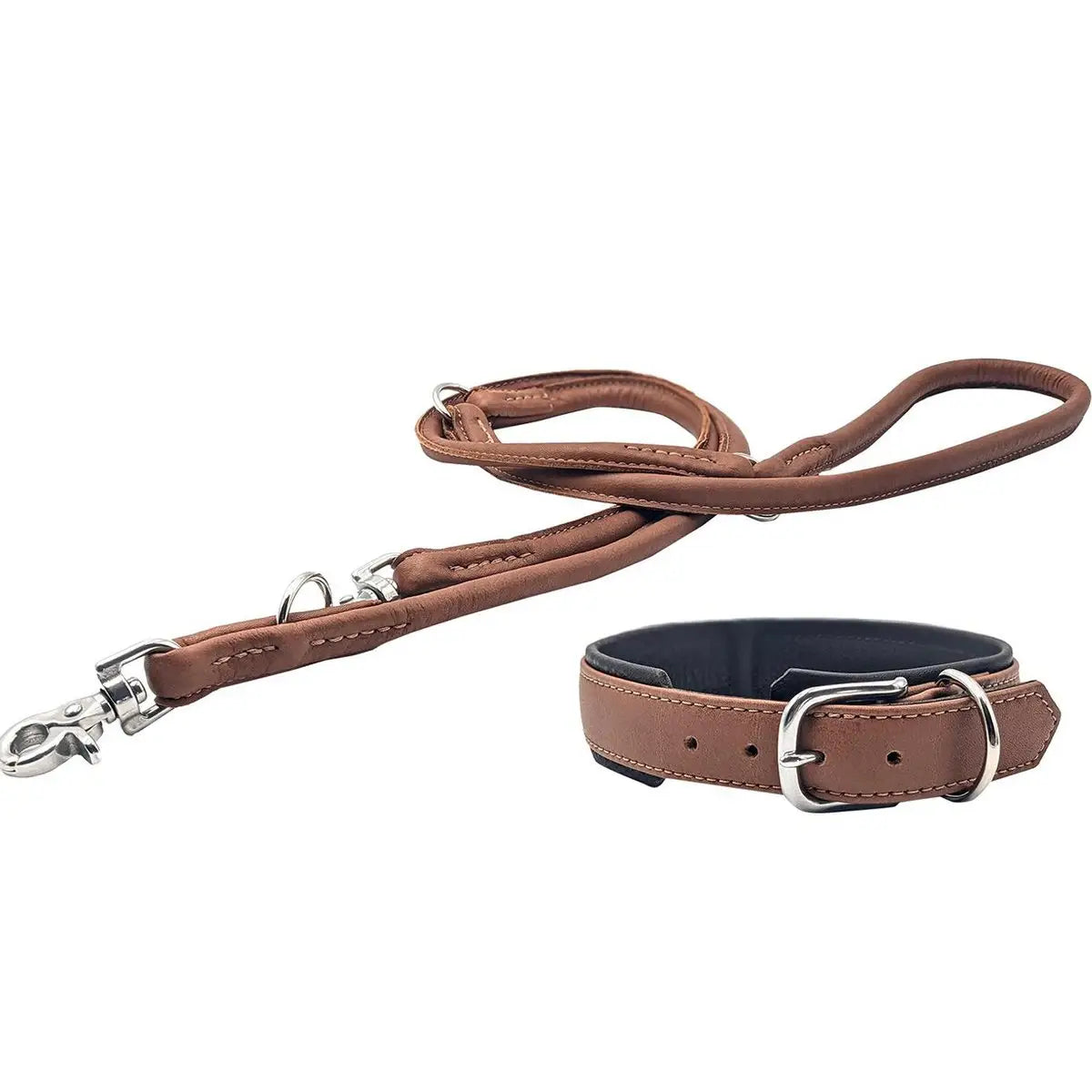 AMICI Cognac - Stilvolles Nappa-Halsband für modebewusste Hundefreunde