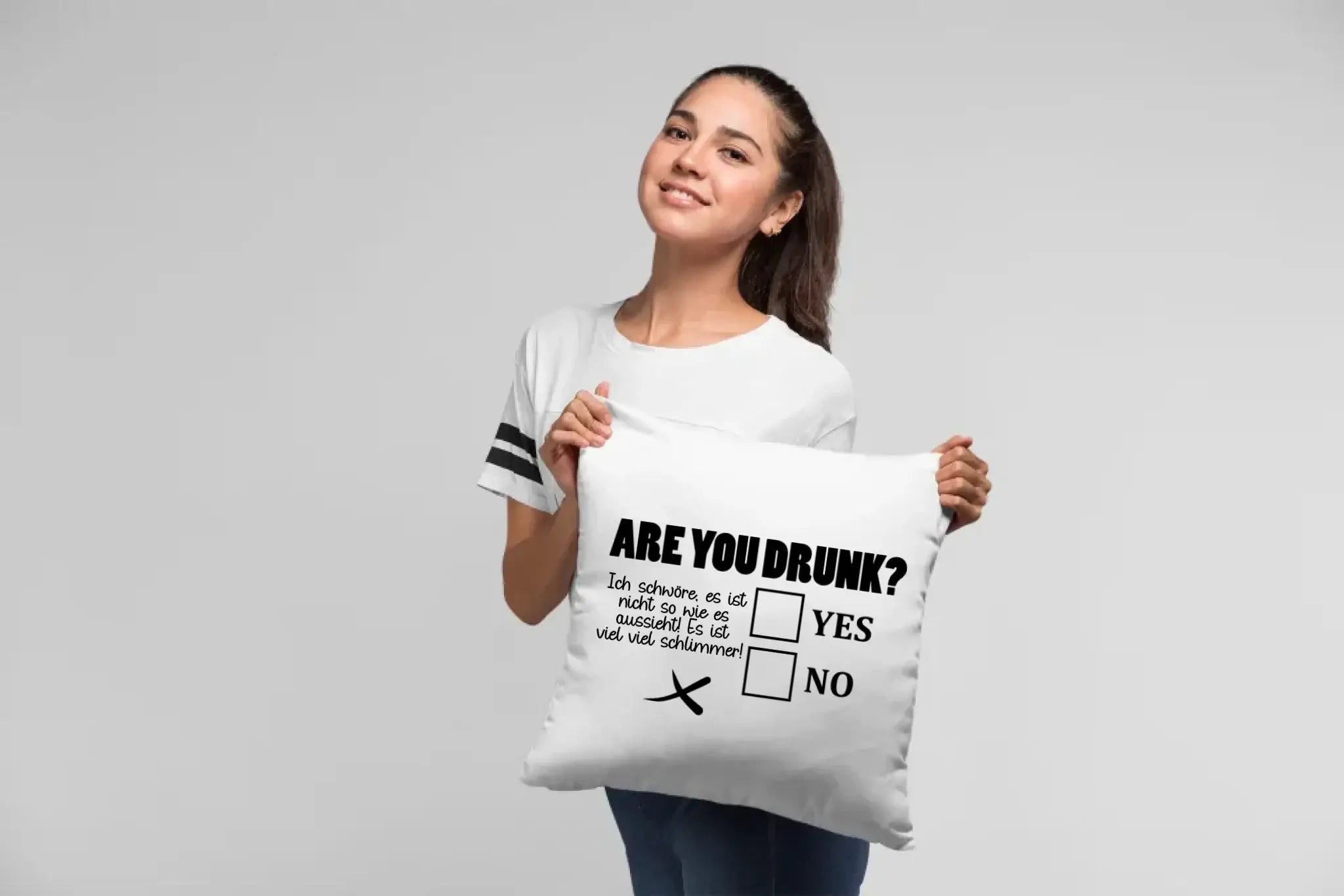 Are you drunk? • Passe den Text an • Kissen 40x40 cm • Exklusivdesign • personalisiert