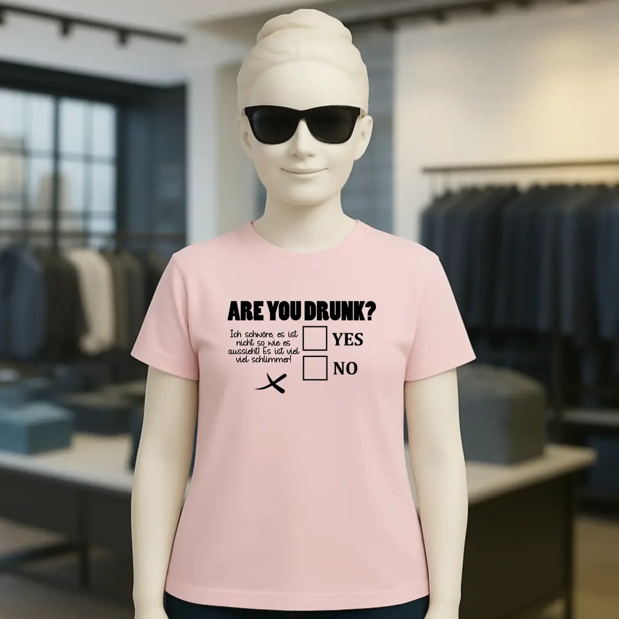 Are you drunk? • Passe den Text an • Ladies Premium T-Shirt XS-2XL aus Bio-Baumwolle für Damen • Exklusivdesign • personalisiert