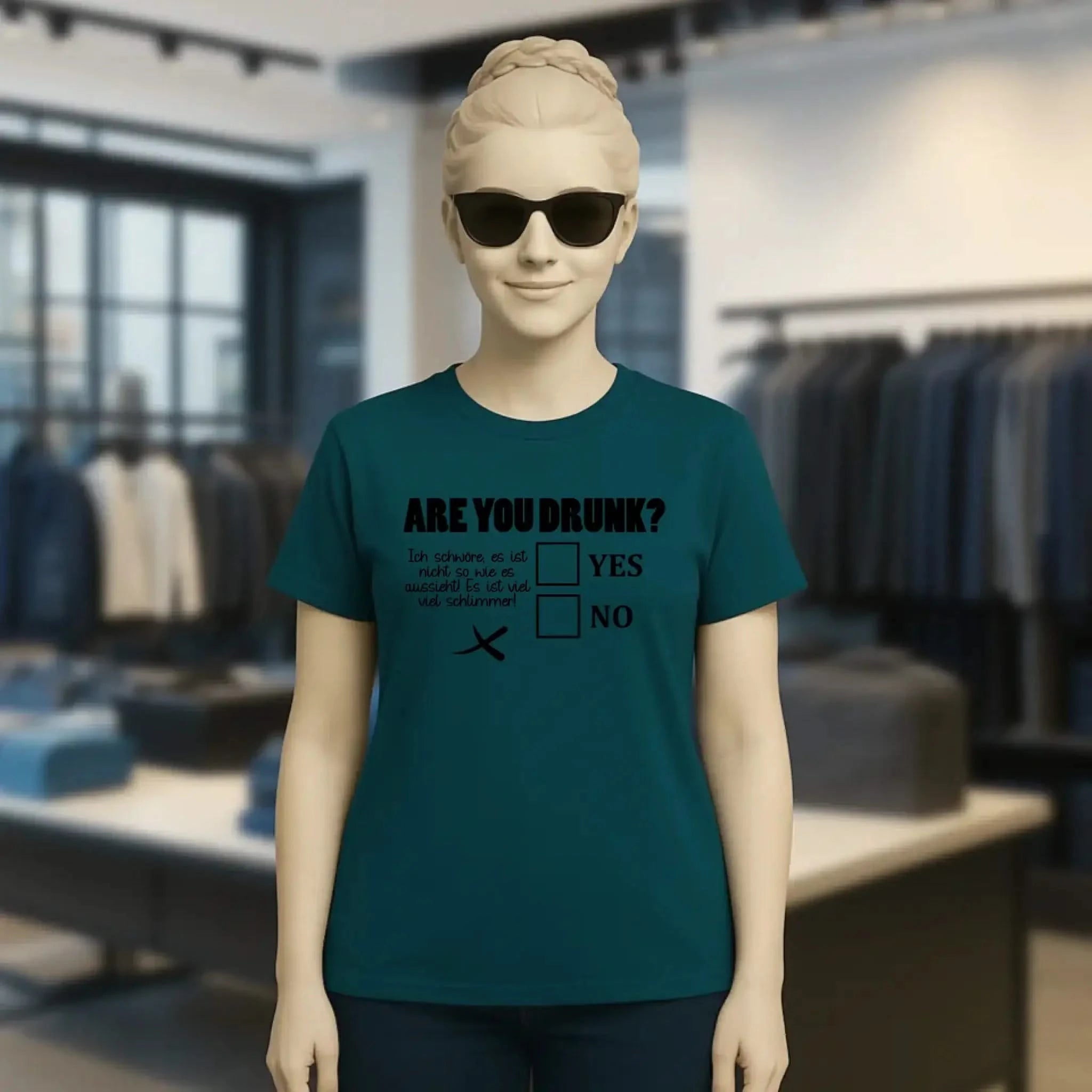 Are you drunk? • Passe den Text an • Ladies Premium T-Shirt XS-2XL aus Bio-Baumwolle für Damen • Exklusivdesign • personalisiert