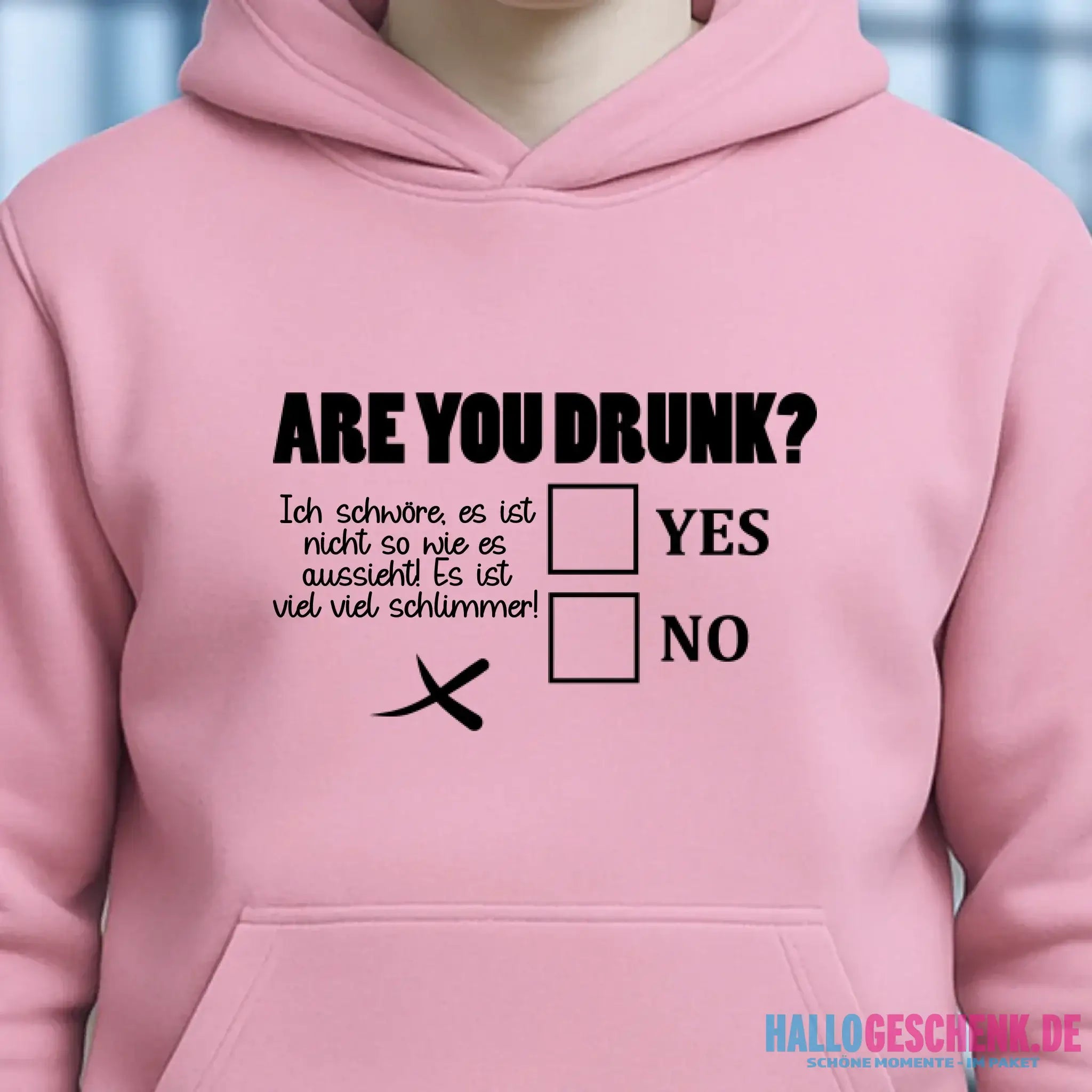 Are you drunk? • Passe den Text an • Unisex Premium Hoodie XS-5XL aus Bio-Baumwolle für Damen & Herren • Exklusivdesign • personalisiert