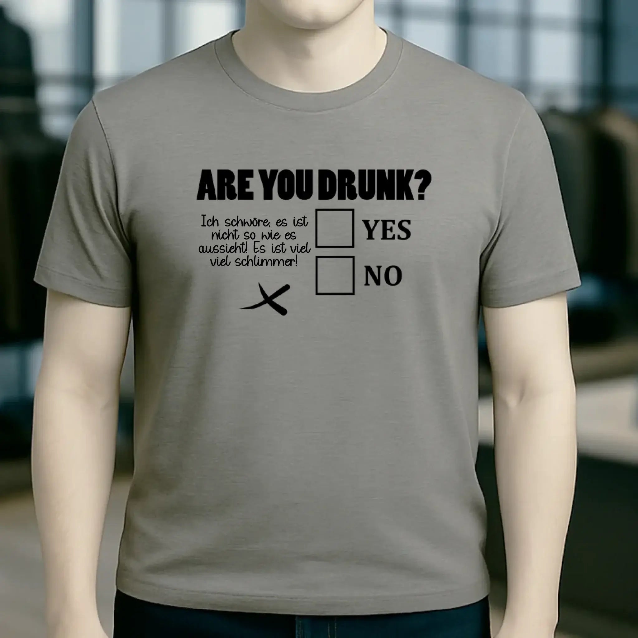 Are you drunk? • Passe den Text an • Unisex Premium T-Shirt XS-5XL aus Bio-Baumwolle für Damen & Herren • Exklusivdesign • personalisiert