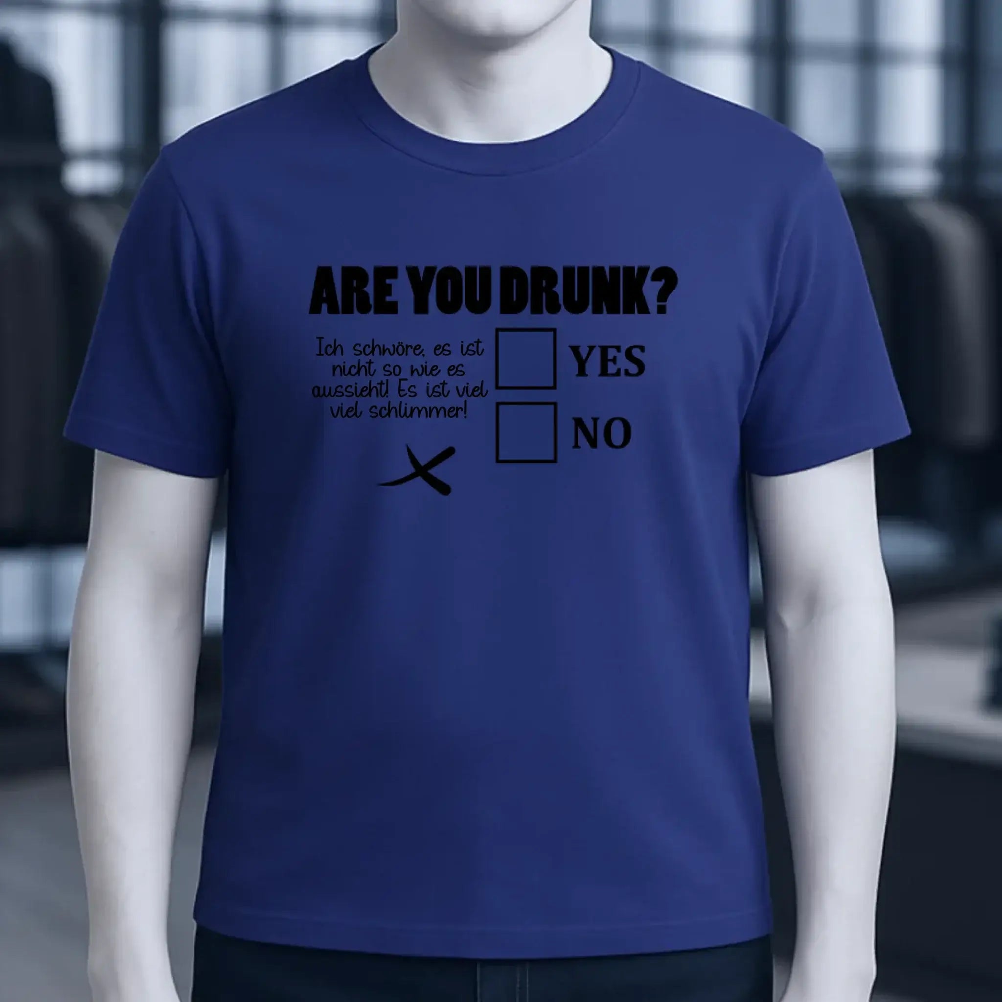 Are you drunk? • Passe den Text an • Unisex Premium T-Shirt XS-5XL aus Bio-Baumwolle für Damen & Herren • Exklusivdesign • personalisiert