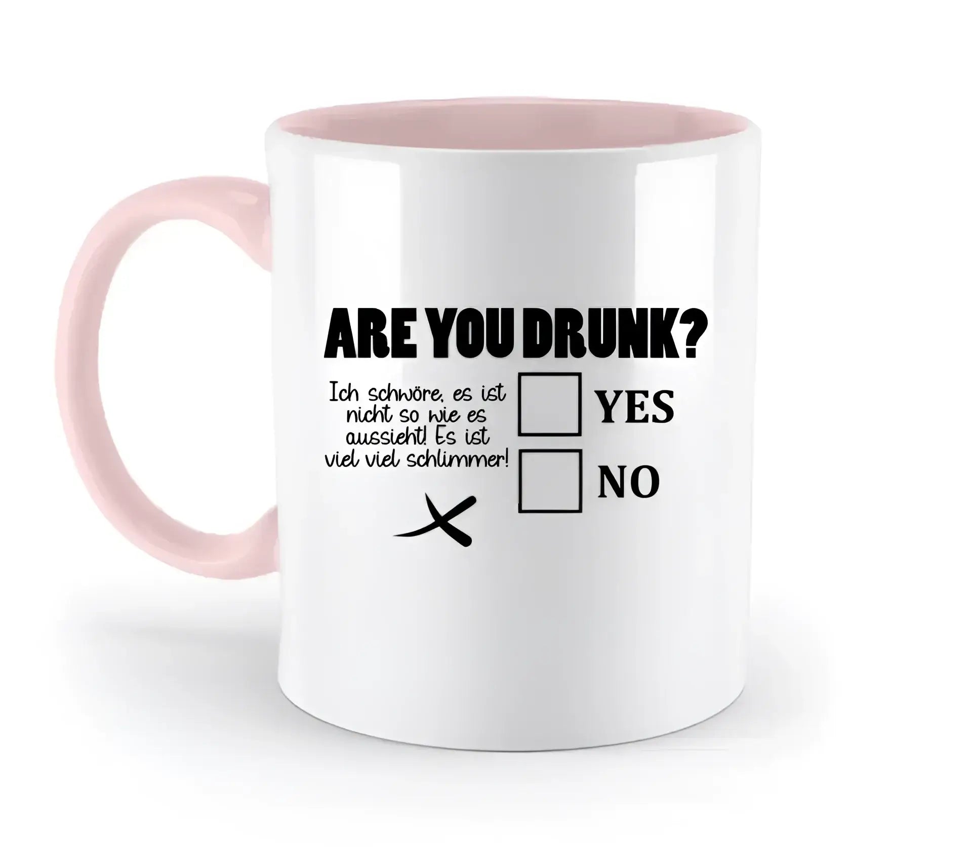 Are you drunk? • Passe den Text an • zweifarbige Tasse • Exklusivdesign • personalisiert