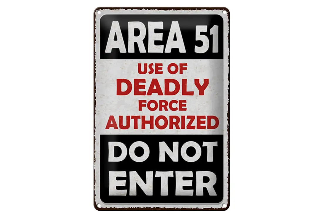 Area 51 • Blechschild 20x30cm - Schilder