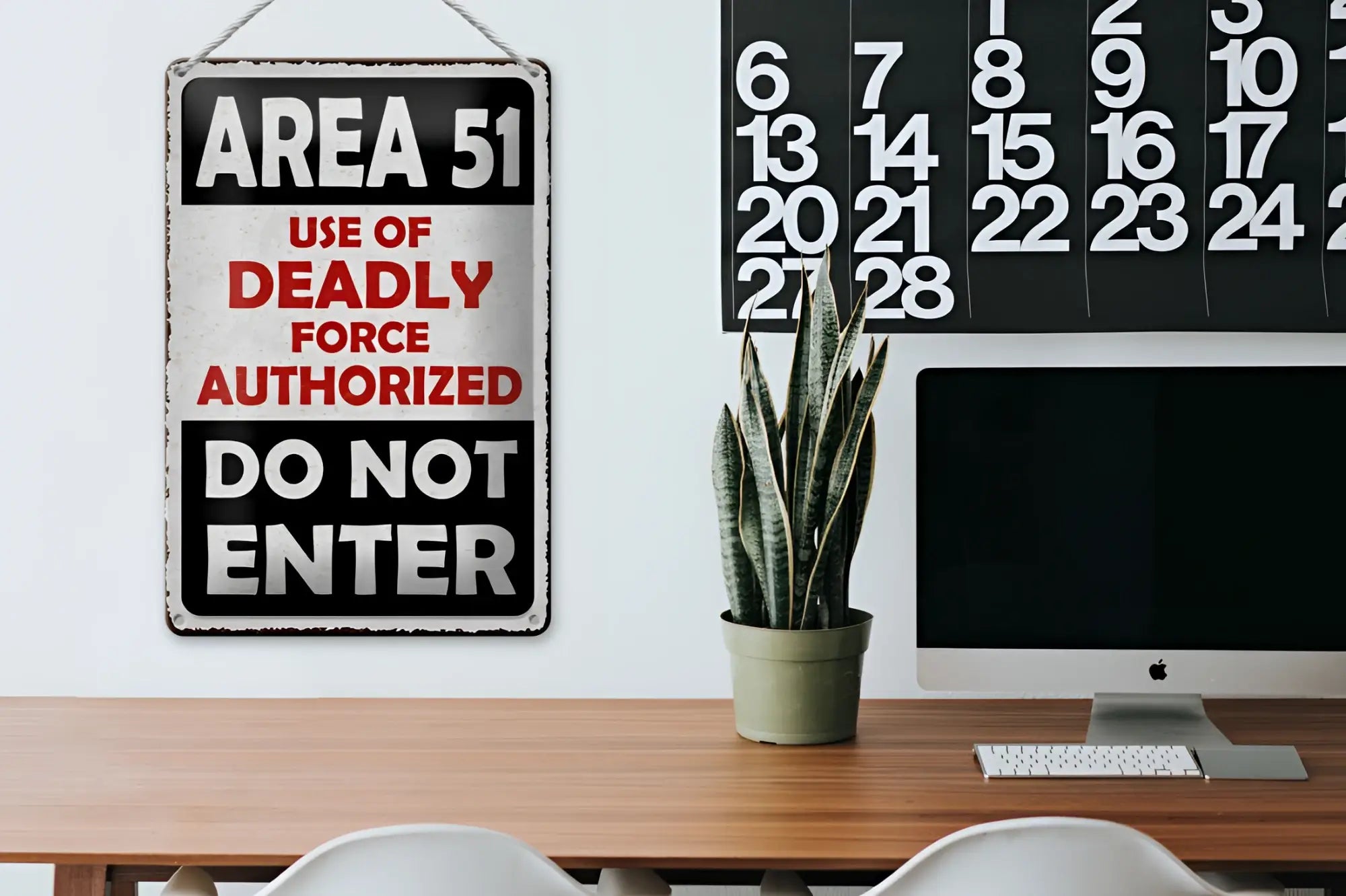 Black and white metal area 51 blechschild 20x30cm mit rotem text nutzung tödlicher gewalt erlaubt nicht betreten
