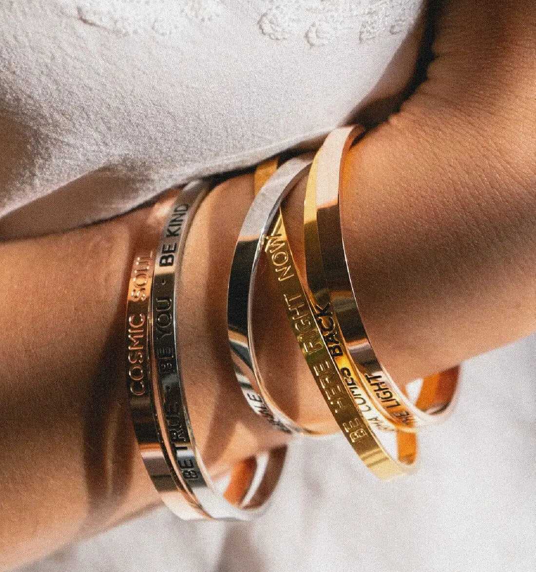 Armreif mit Gravur | Silber | ’Be true - be you - be kind’