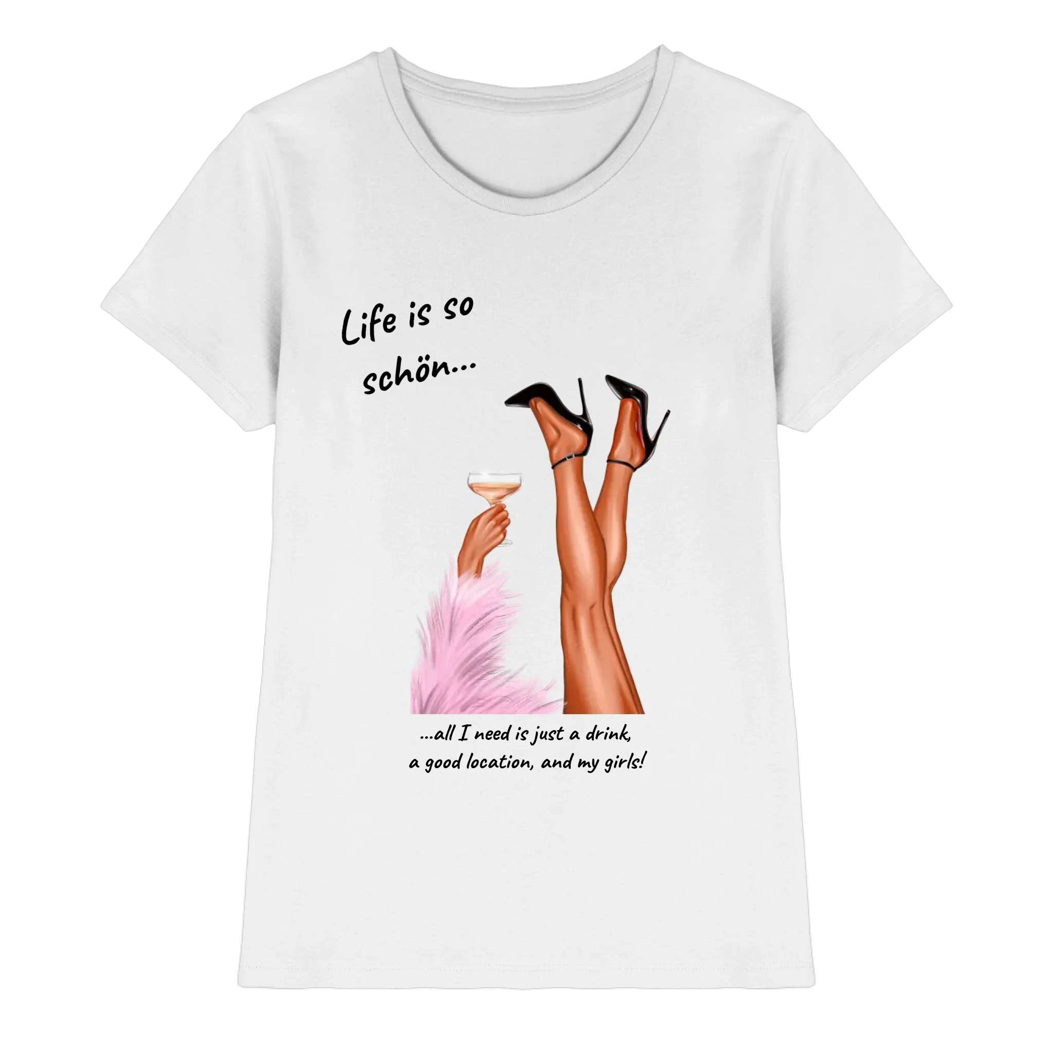 Ladies: Party-Beine • mehrere Artikel • ’Statement-Collection’ • Wunschtext • personalisierte Figuren - Premium Damen