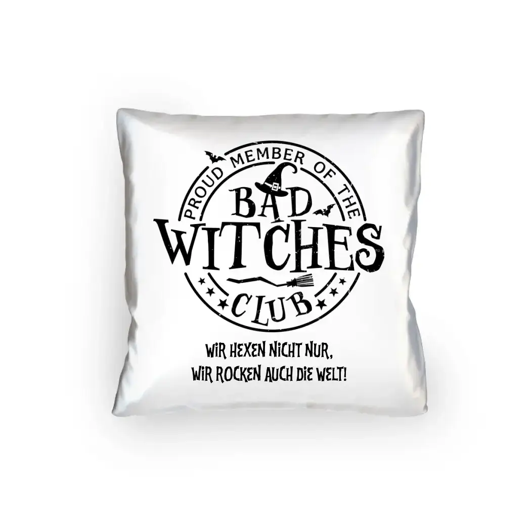 BAD WITCHES CLUB + Text • Halloween • Kissen 40x40 cm • personalisiert