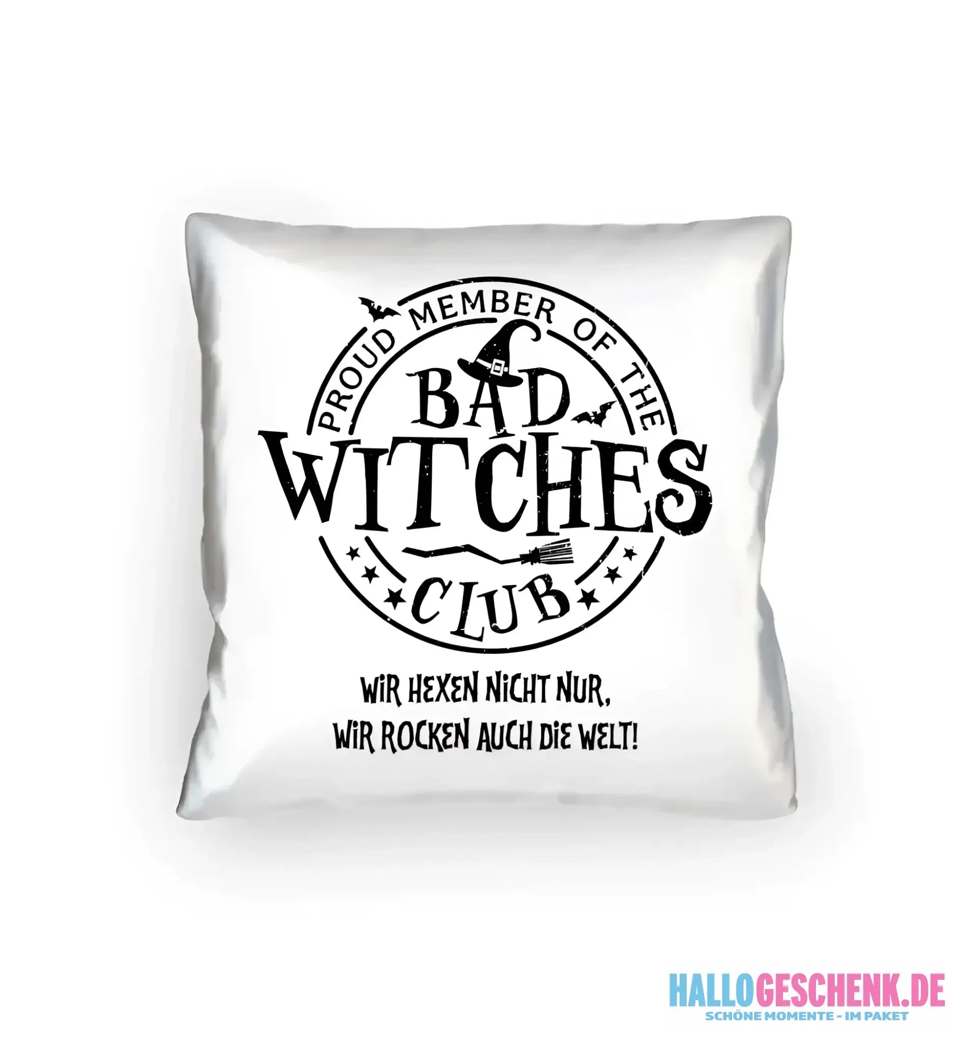 BAD WITCHES CLUB + Text • Halloween • Kissen 40x40 cm • personalisiert