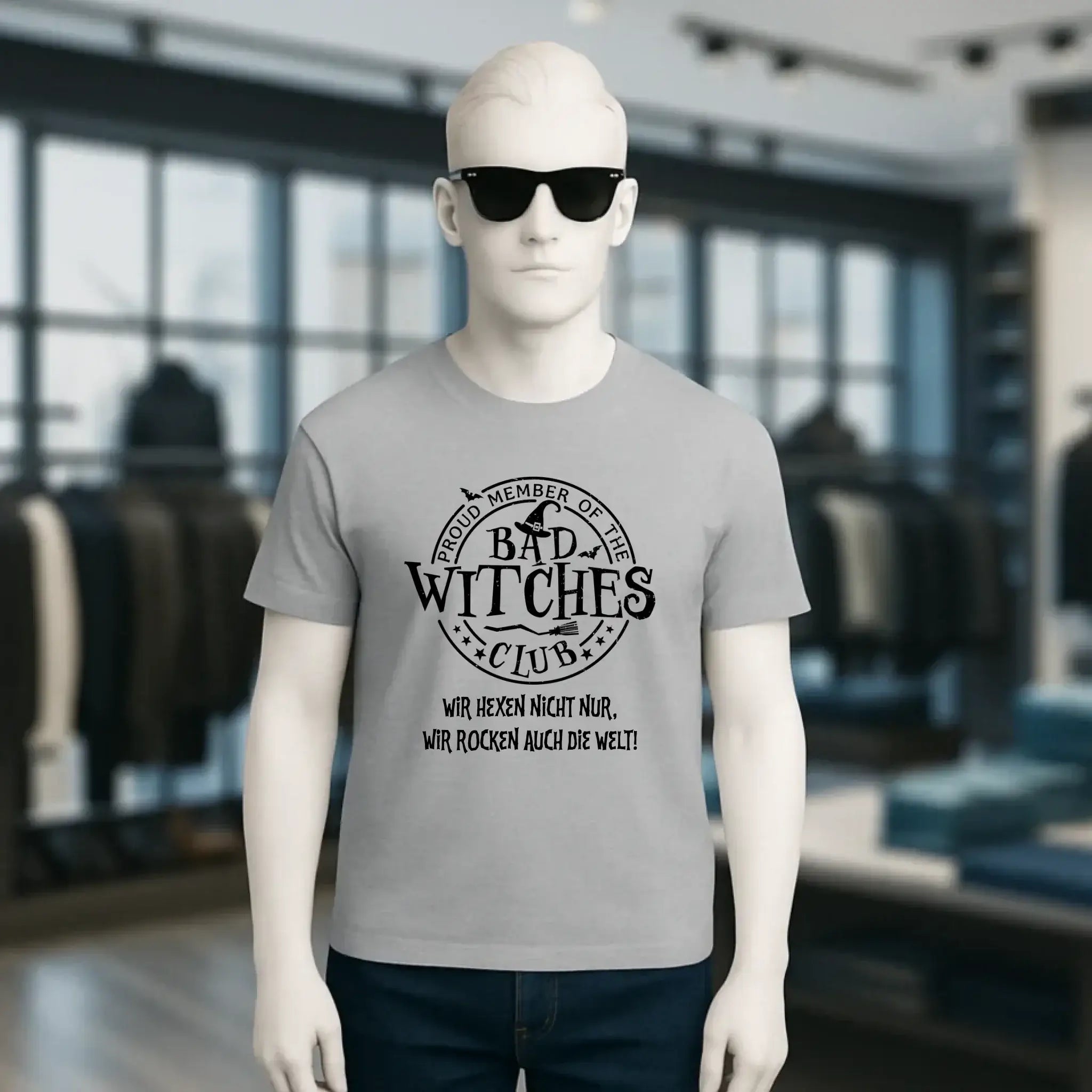 BAD WITCHES CLUB + Text • Halloween • Unisex Premium T-Shirt XS-5XL aus Bio-Baumwolle für Damen & Herren • Exklusivdesign • personalisiert