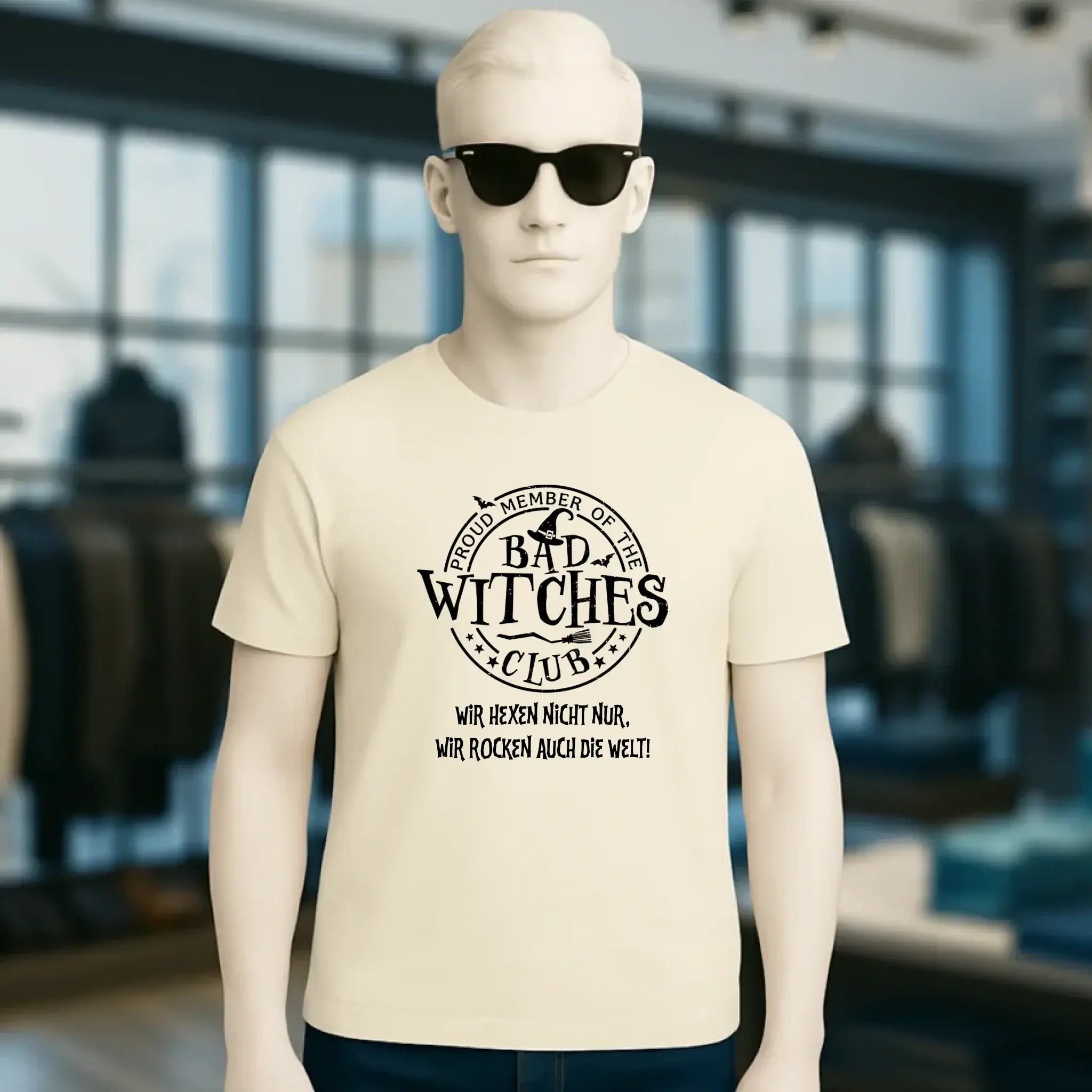 BAD WITCHES CLUB + Text • Halloween • Unisex Premium T-Shirt XS-5XL aus Bio-Baumwolle für Damen & Herren • Exklusivdesign • personalisiert