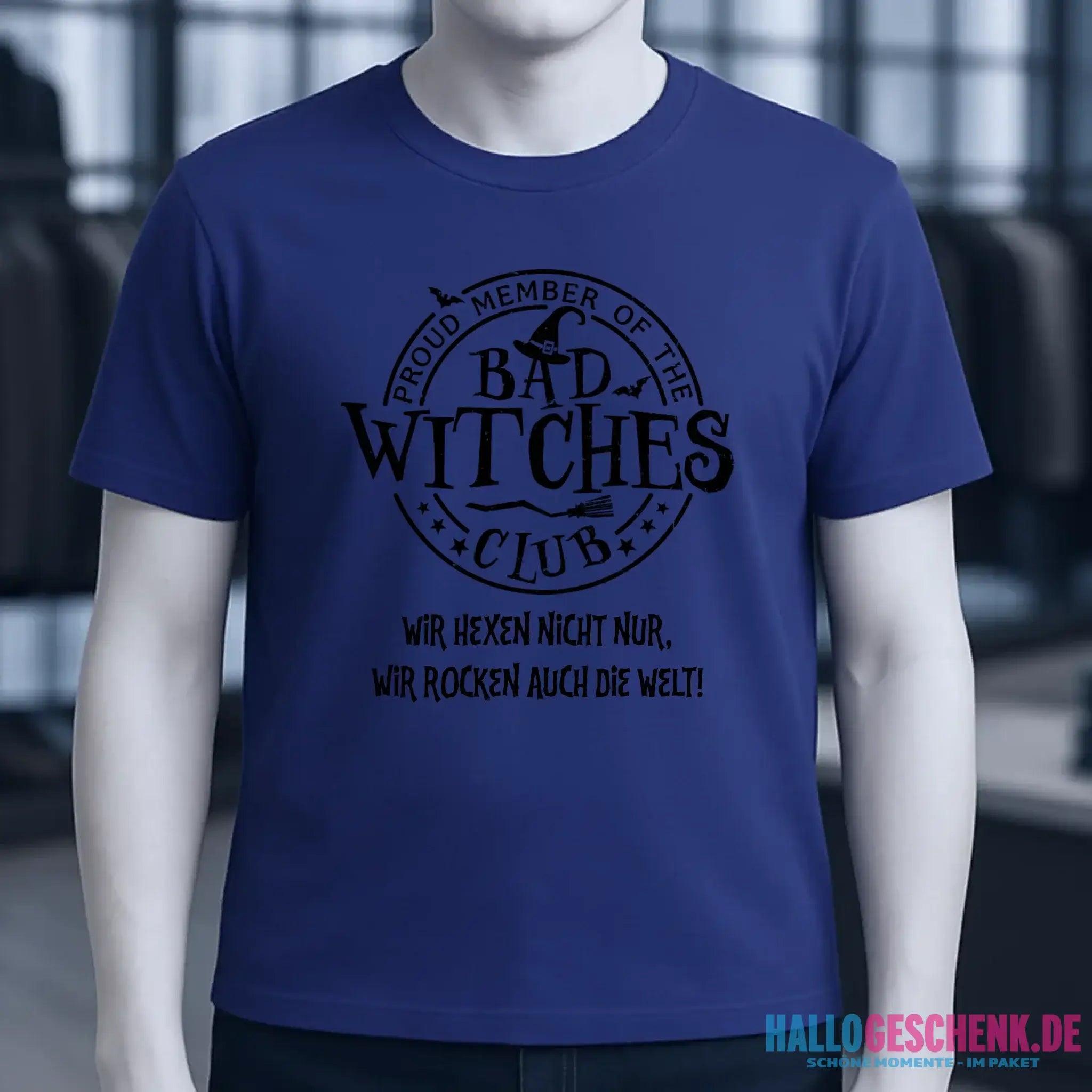 BAD WITCHES CLUB + Text • Halloween • Unisex Premium T-Shirt XS-5XL aus Bio-Baumwolle für Damen & Herren • Exklusivdesign • personalisiert