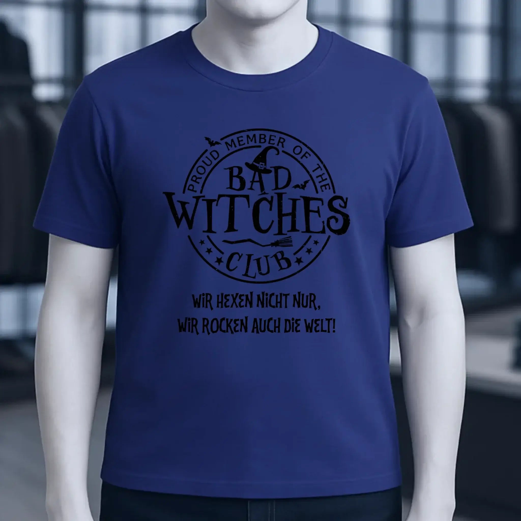 BAD WITCHES CLUB + Text • Halloween • Unisex Premium T-Shirt XS-5XL aus Bio-Baumwolle für Damen & Herren • Exklusivdesign • personalisiert
