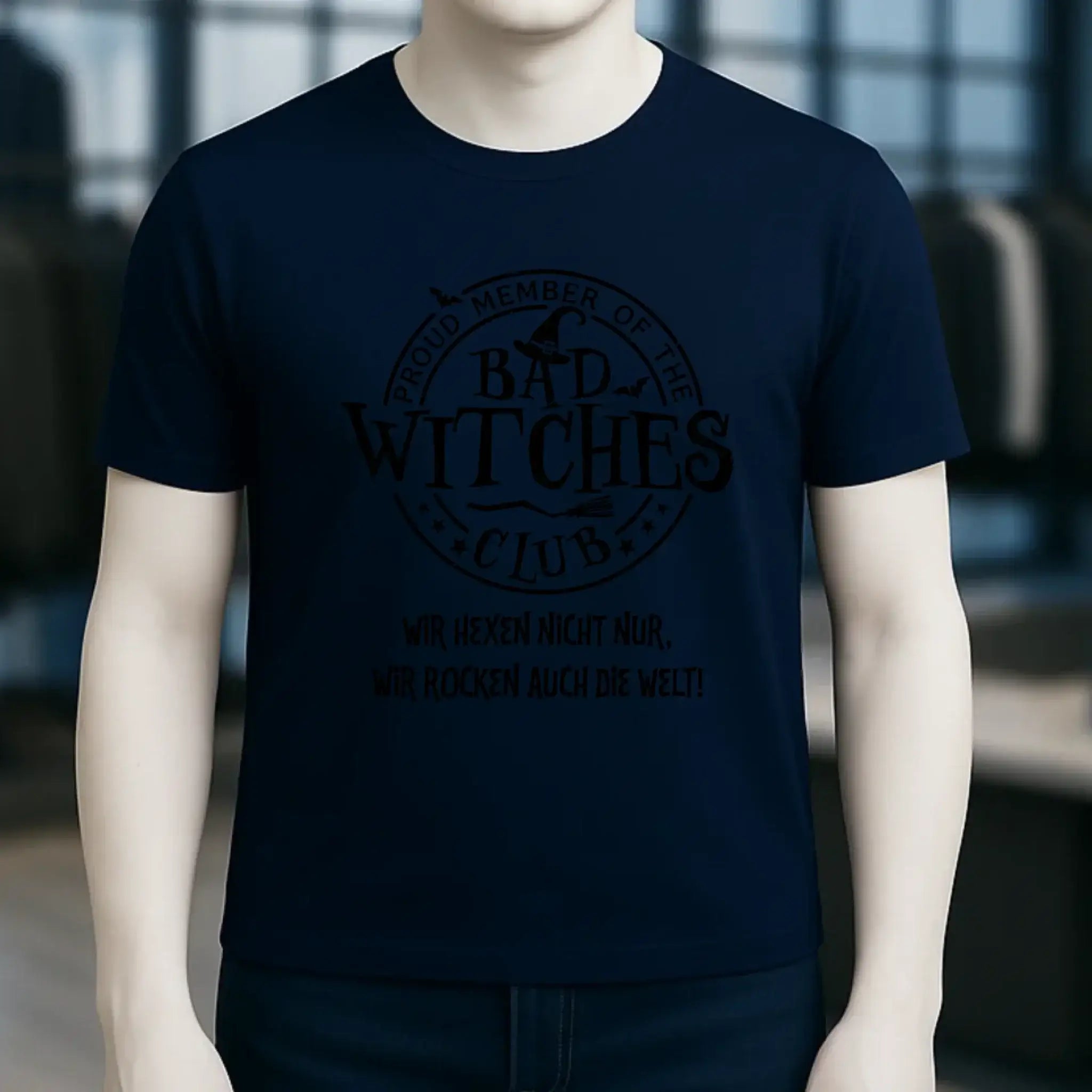 BAD WITCHES CLUB + Text • Halloween • Unisex Premium T-Shirt XS-5XL aus Bio-Baumwolle für Damen & Herren • Exklusivdesign • personalisiert