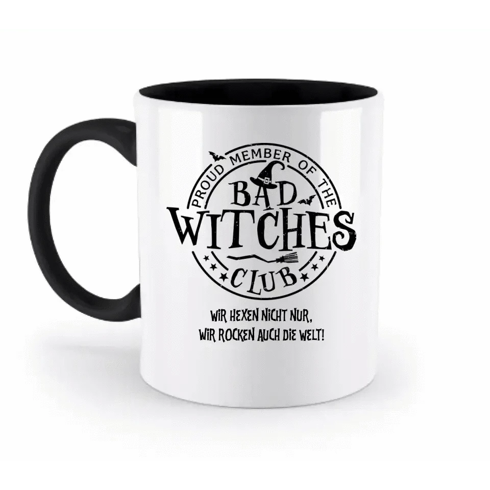 BAD WITCHES CLUB + Text • Halloween • zweifarbige Tasse • Exklusivdesign • personalisiert