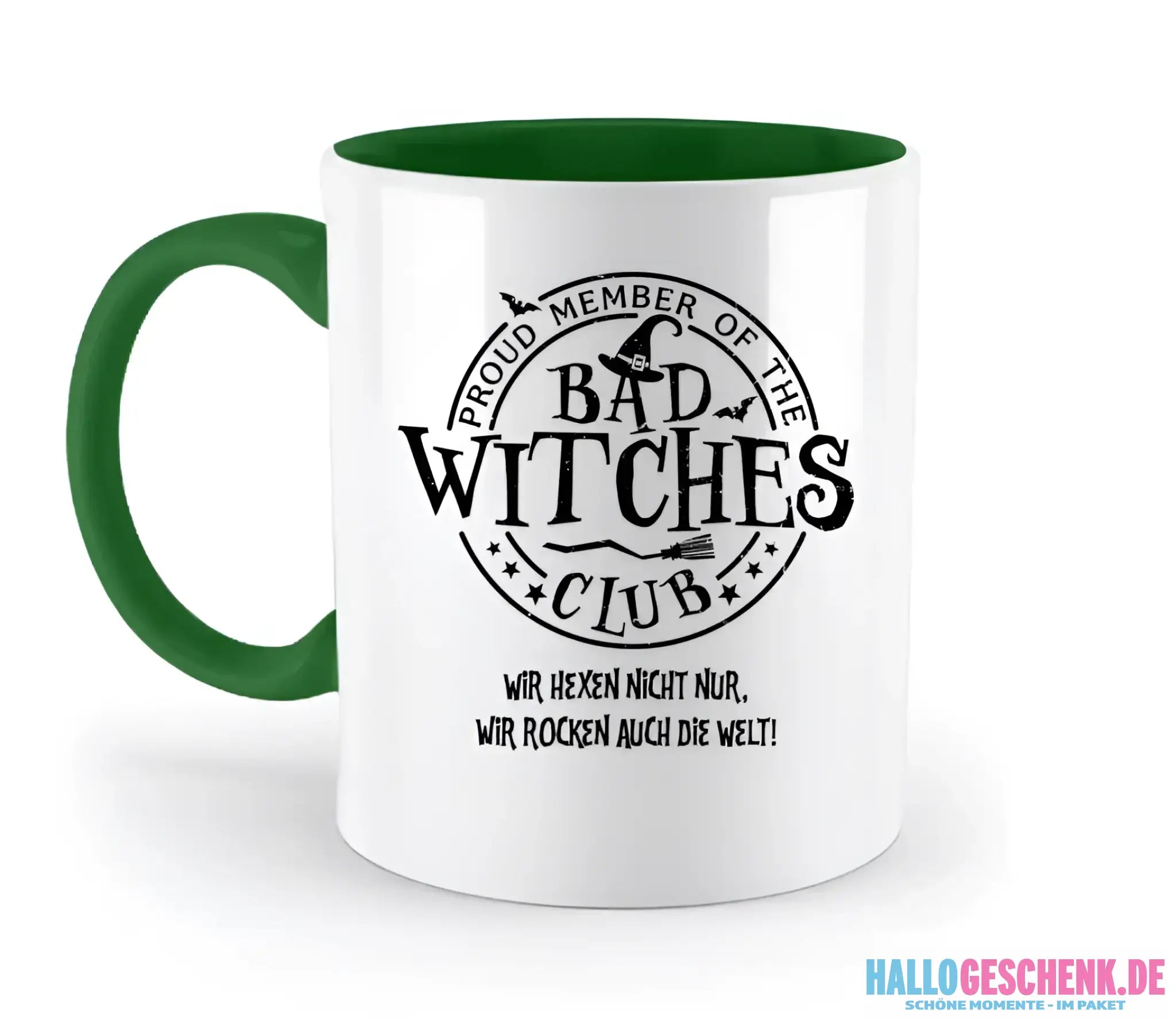 BAD WITCHES CLUB + Text • Halloween • zweifarbige Tasse • Exklusivdesign • personalisiert