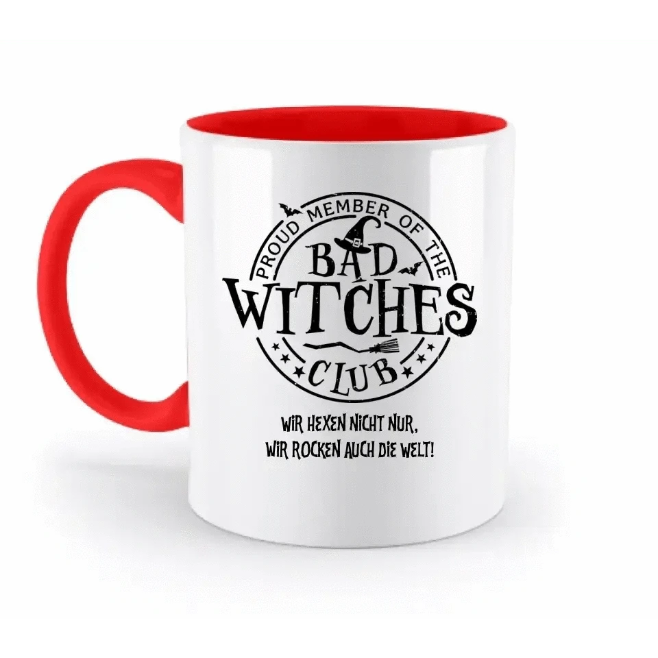 BAD WITCHES CLUB + Text • Halloween • zweifarbige Tasse • Exklusivdesign • personalisiert
