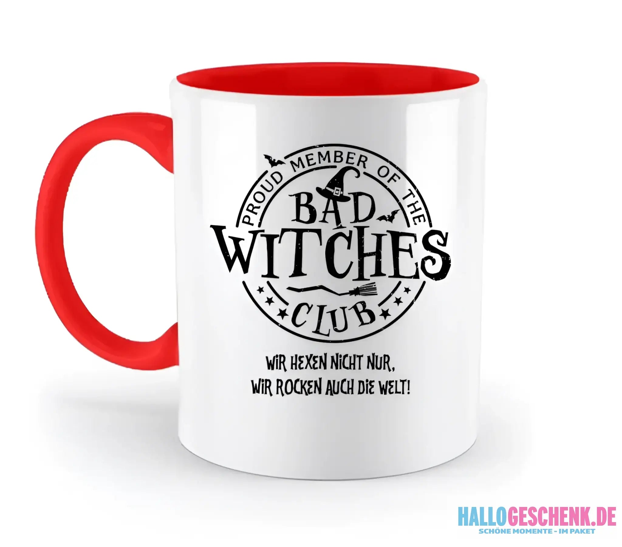 BAD WITCHES CLUB + Text • Halloween • zweifarbige Tasse • Exklusivdesign • personalisiert