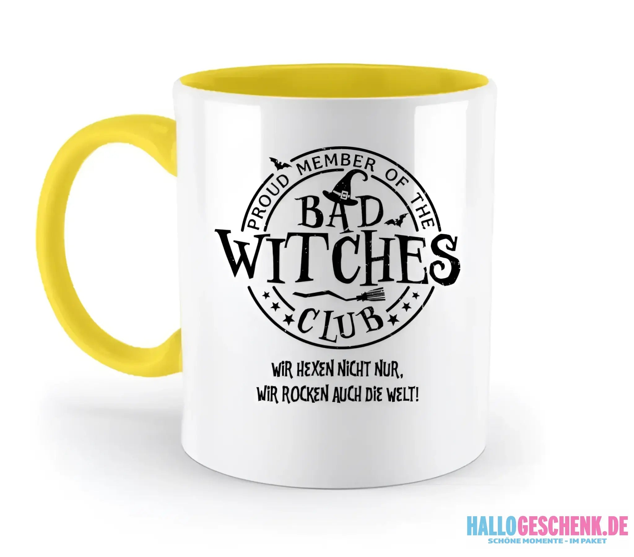 BAD WITCHES CLUB + Text • Halloween • zweifarbige Tasse • Exklusivdesign • personalisiert