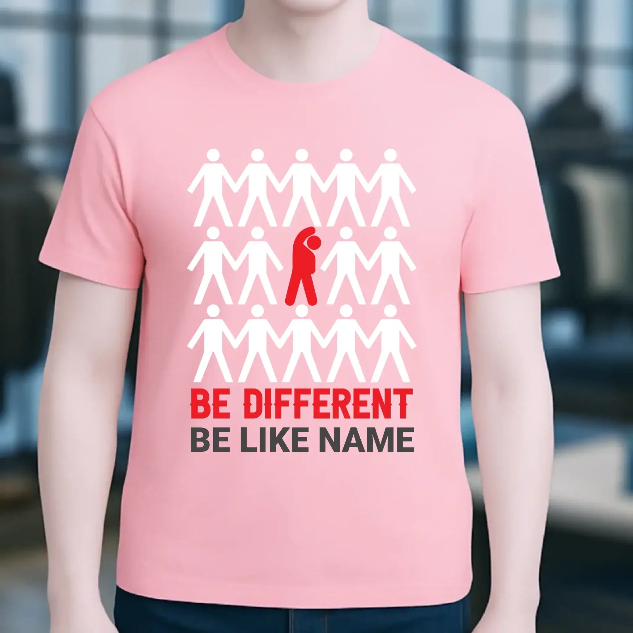 Be different + dein Text • Unisex Premium T-Shirt XS-5XL aus Bio-Baumwolle für Damen & Herren • Exklusivdesign • personalisiert