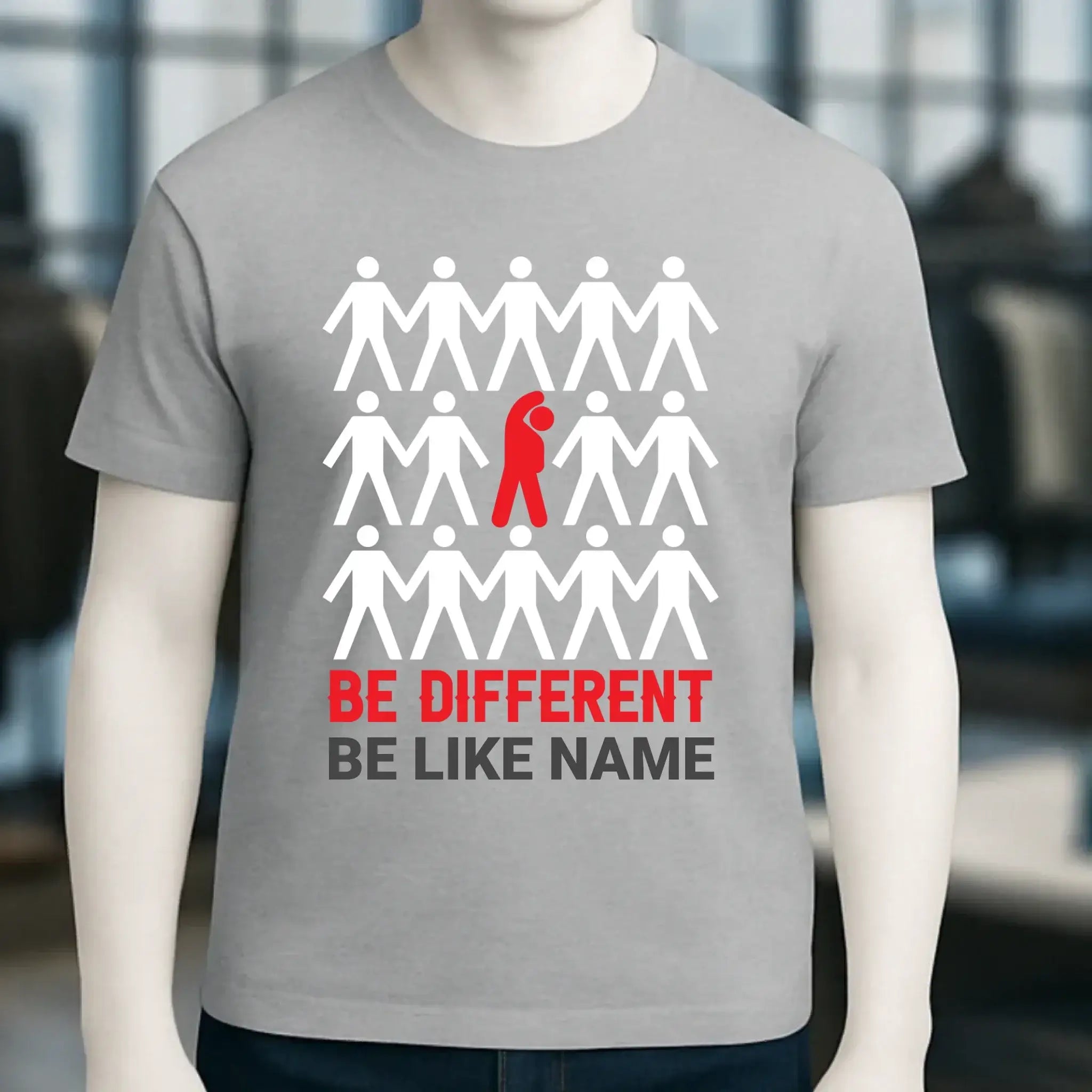 Be different + dein Text • Unisex Premium T-Shirt XS-5XL aus Bio-Baumwolle für Damen & Herren • Exklusivdesign • personalisiert