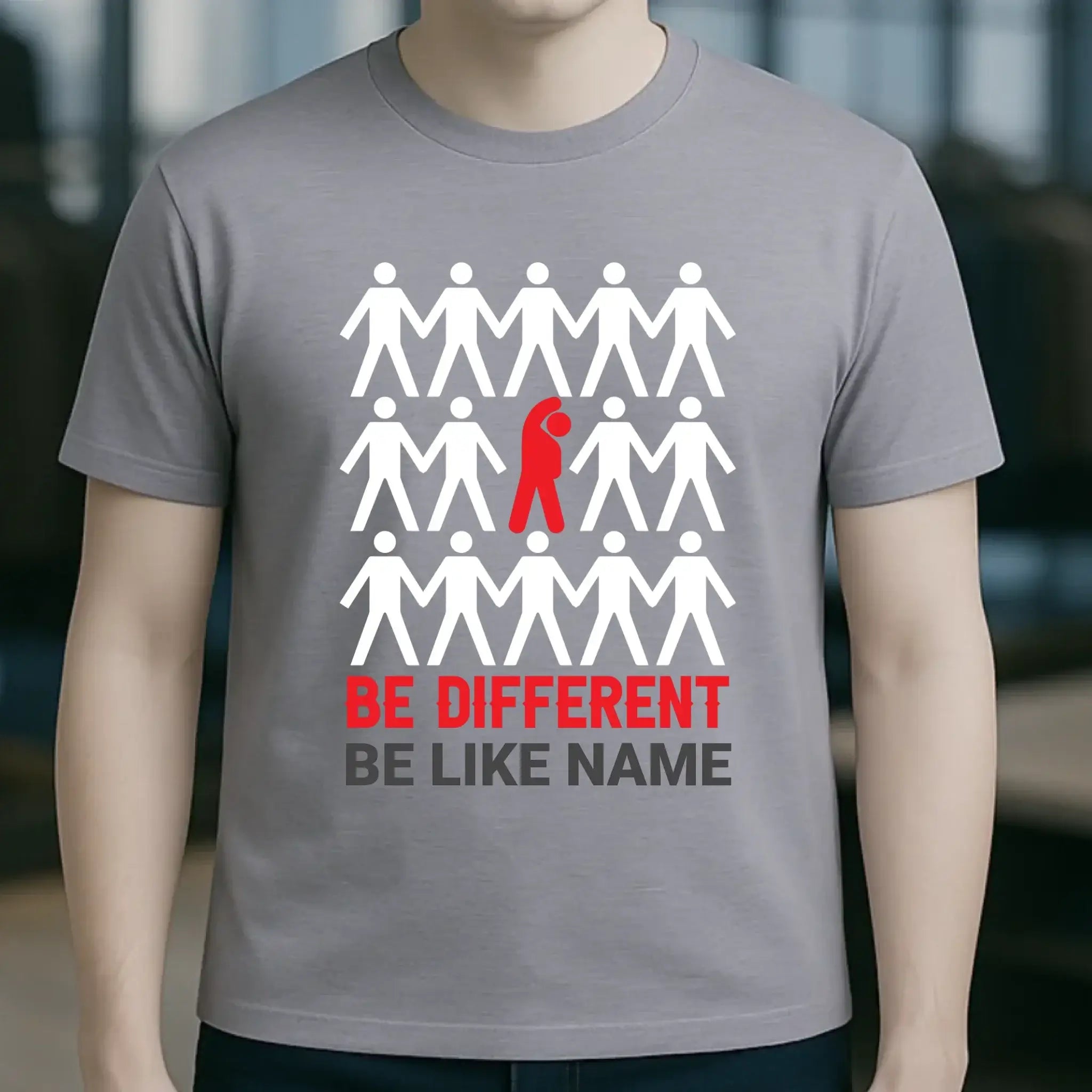 Be different + dein Text • Unisex Premium T-Shirt XS-5XL aus Bio-Baumwolle für Damen & Herren • Exklusivdesign • personalisiert