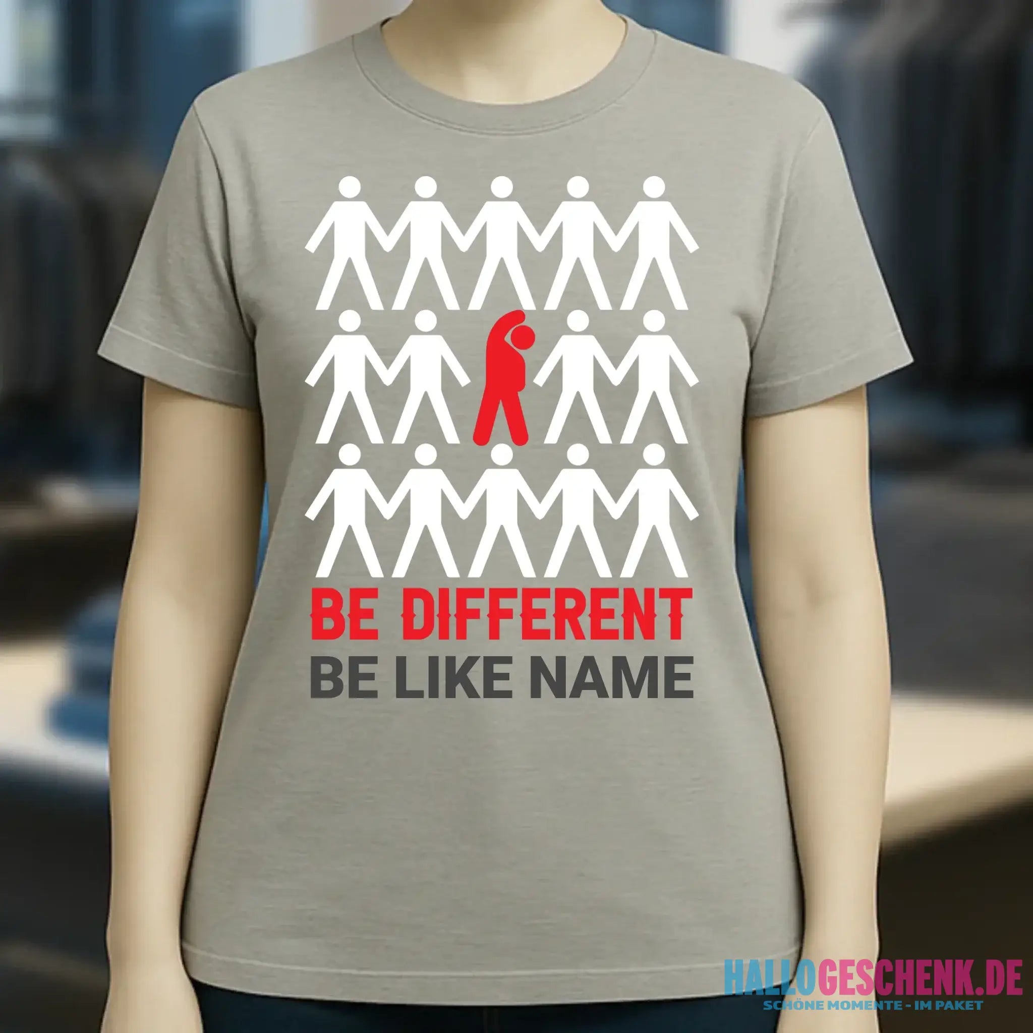 Be different • Ladies Premium T-Shirt XS-2XL aus Bio-Baumwolle für Damen • Exklusivdesign • personalisiert