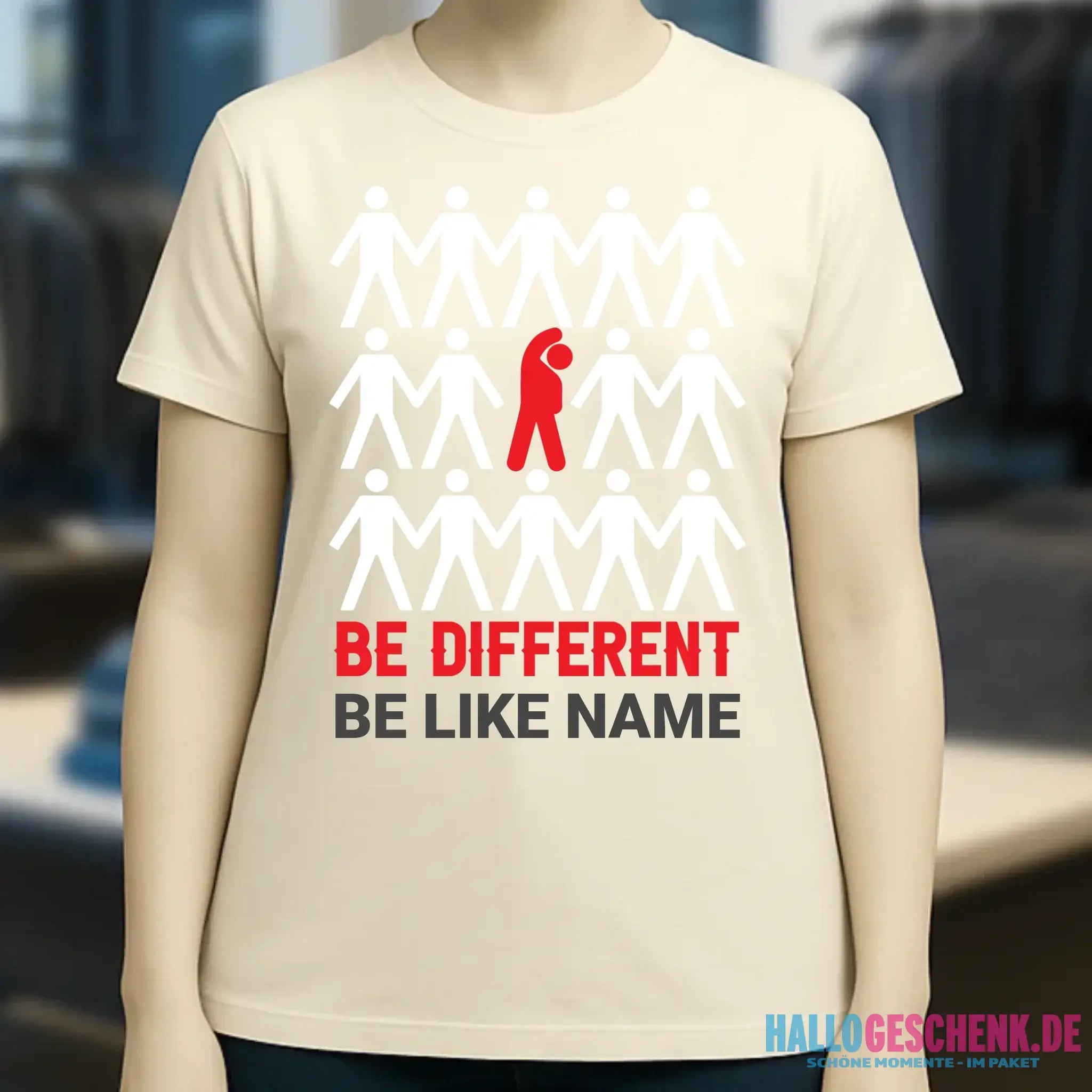 Be different • Ladies Premium T-Shirt XS-2XL aus Bio-Baumwolle für Damen • Exklusivdesign • personalisiert