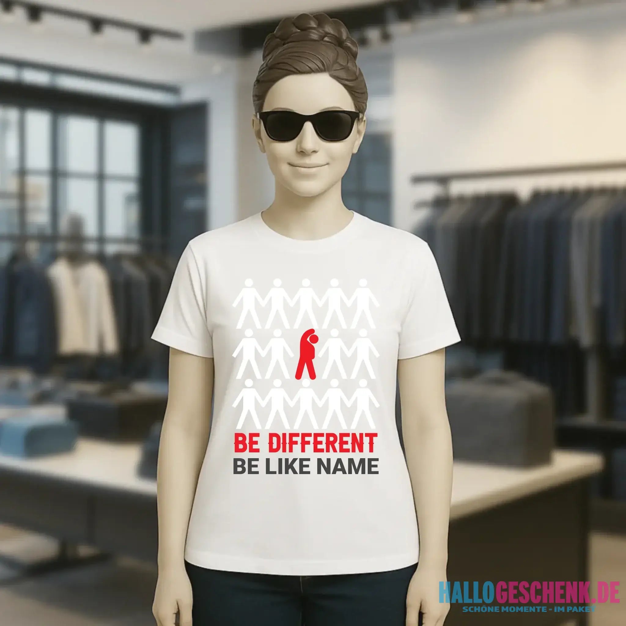 Be different • Ladies Premium T-Shirt XS-2XL aus Bio-Baumwolle für Damen • Exklusivdesign • personalisiert