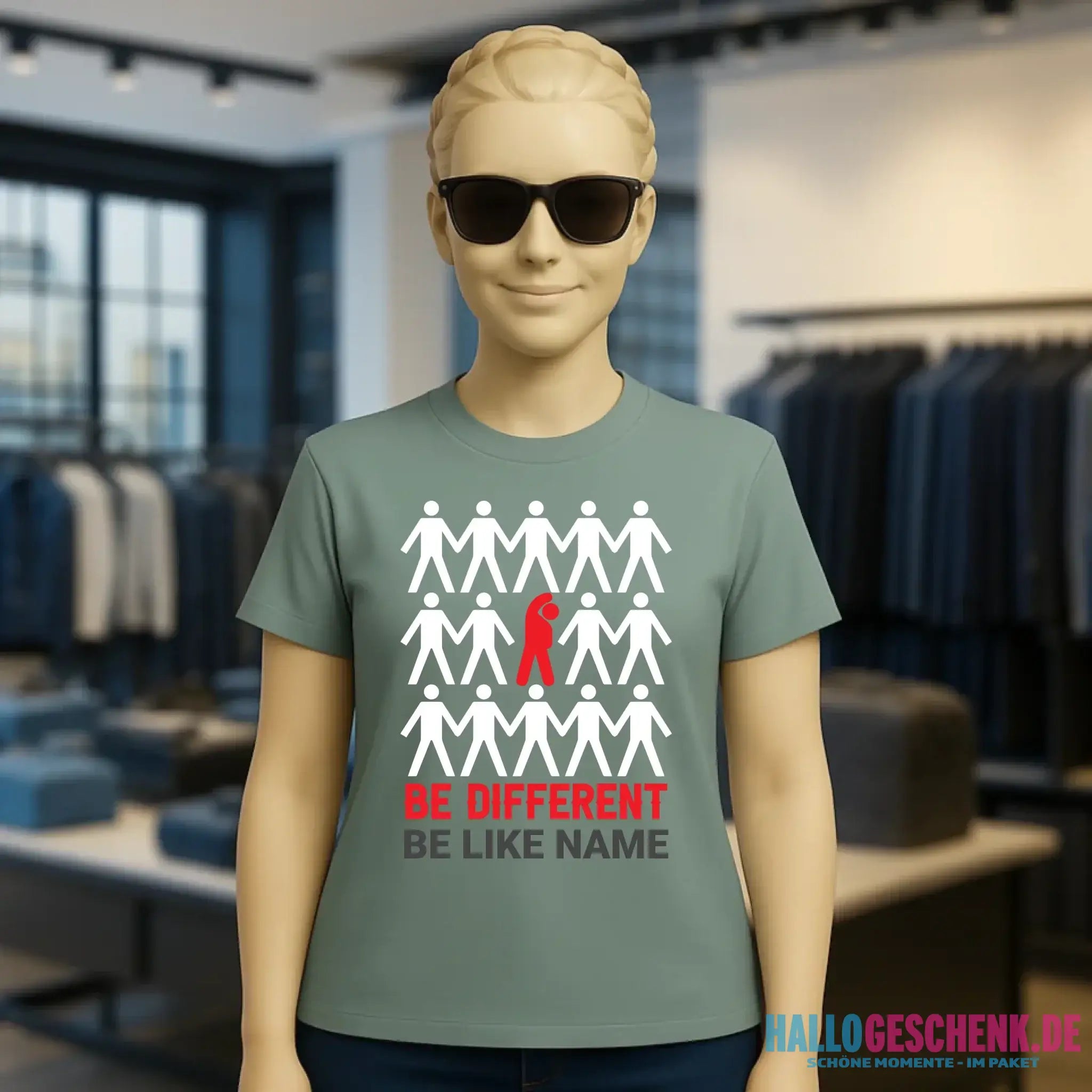Be different • Ladies Premium T-Shirt XS-2XL aus Bio-Baumwolle für Damen • Exklusivdesign • personalisiert